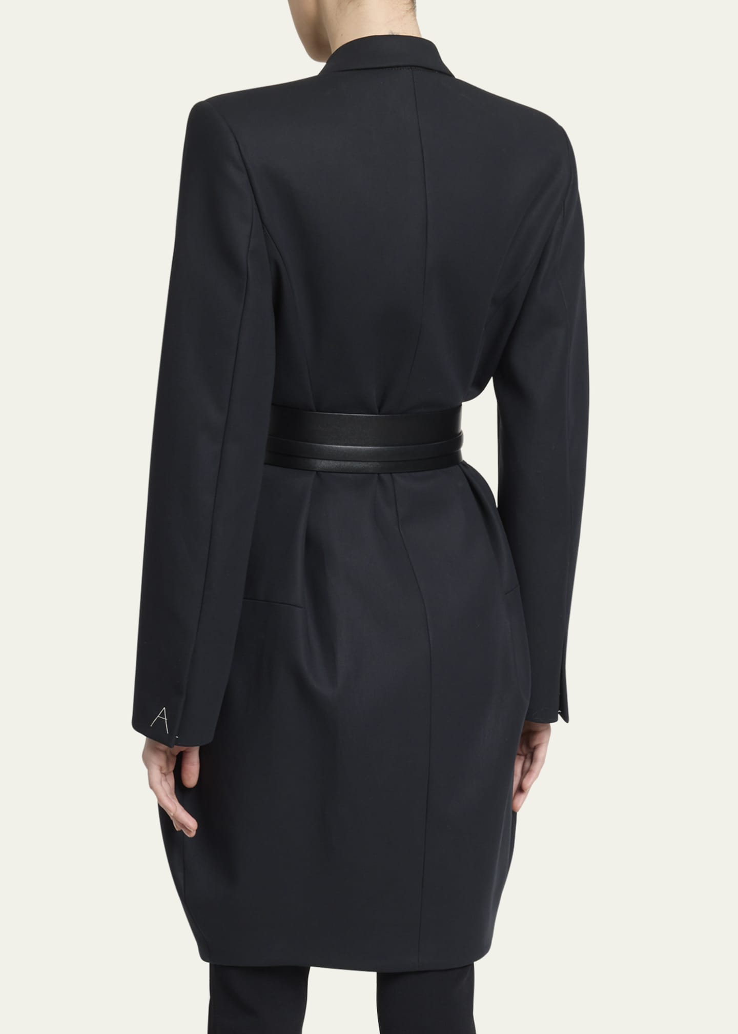 ALAIA Double-Breasted Tailored Cropped Coat Image 3 of 5