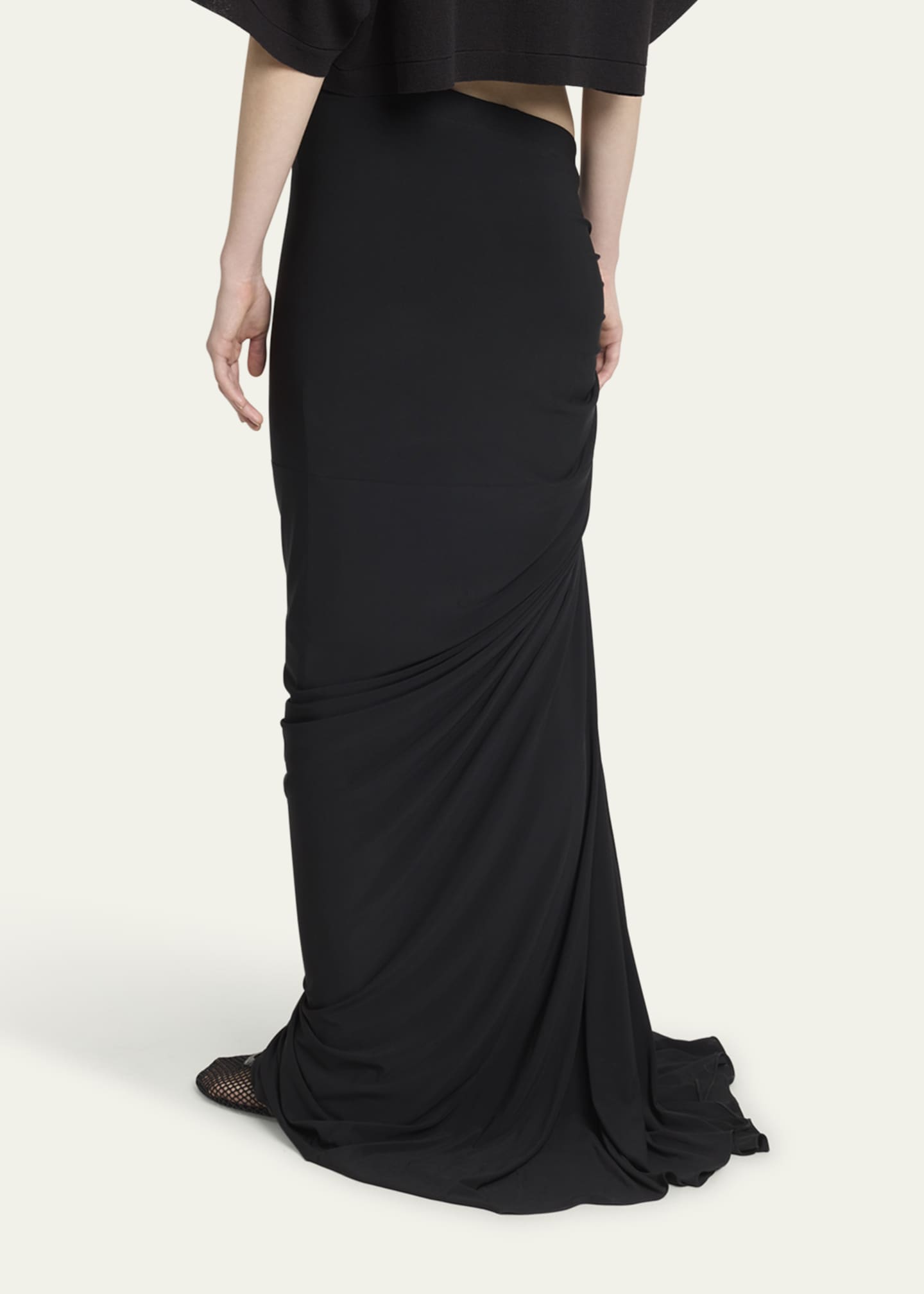 ALAIA Ruched Long Skirt Image 3 of 5
