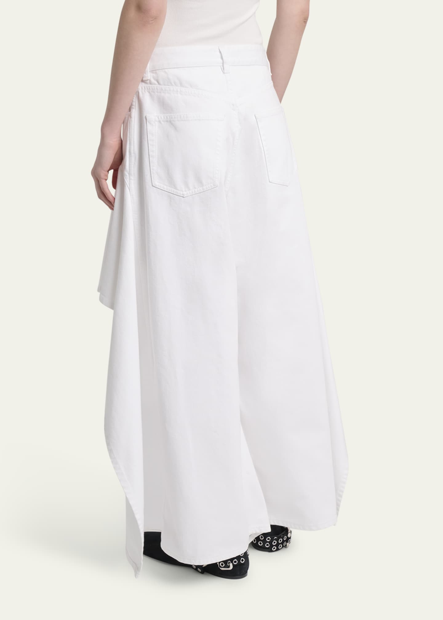 ALAIA Ruffle Slit Jeans Image 3 of 5