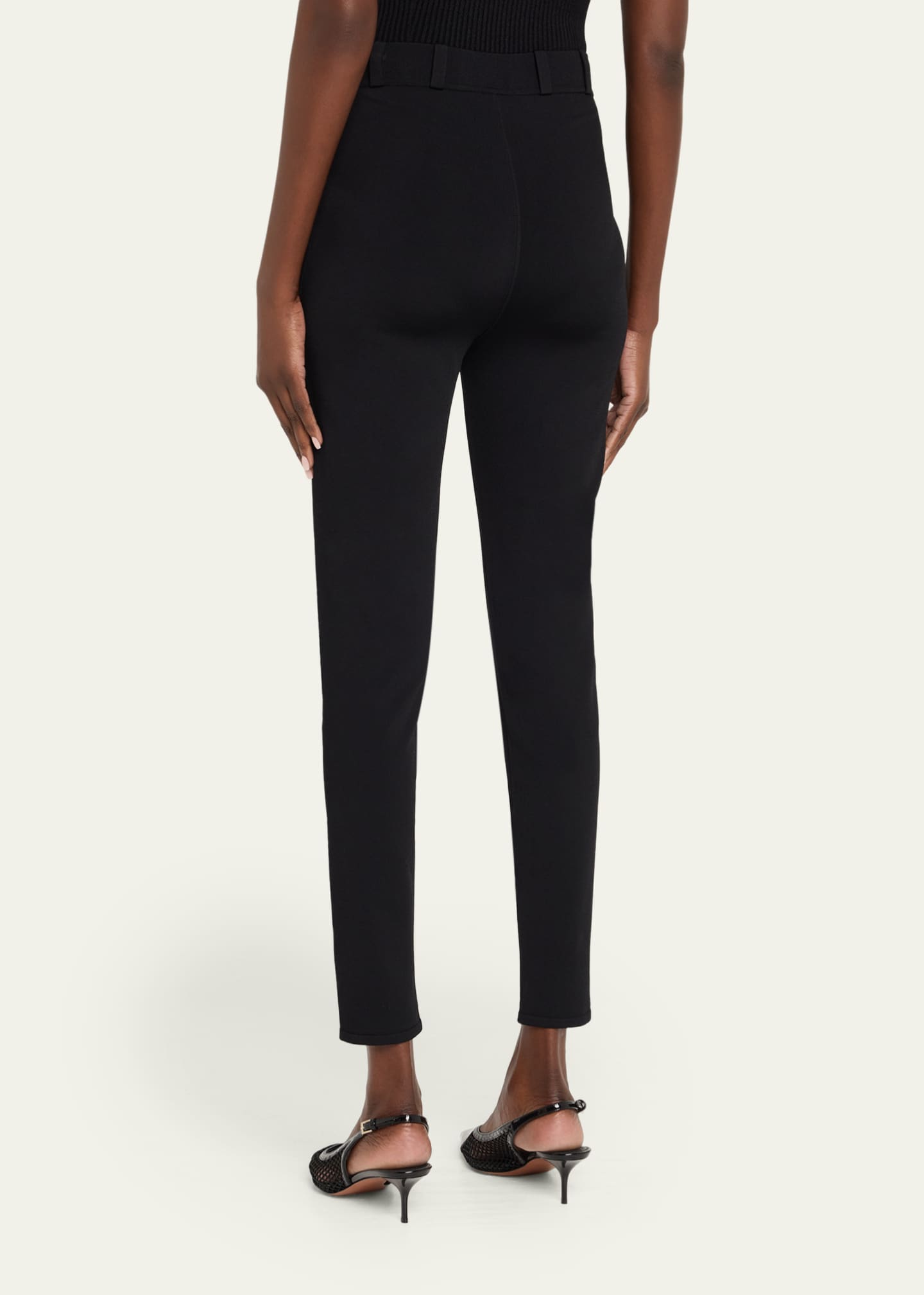 ALAIA Belt-Loop Ankle Leggings Image 3 of 5
