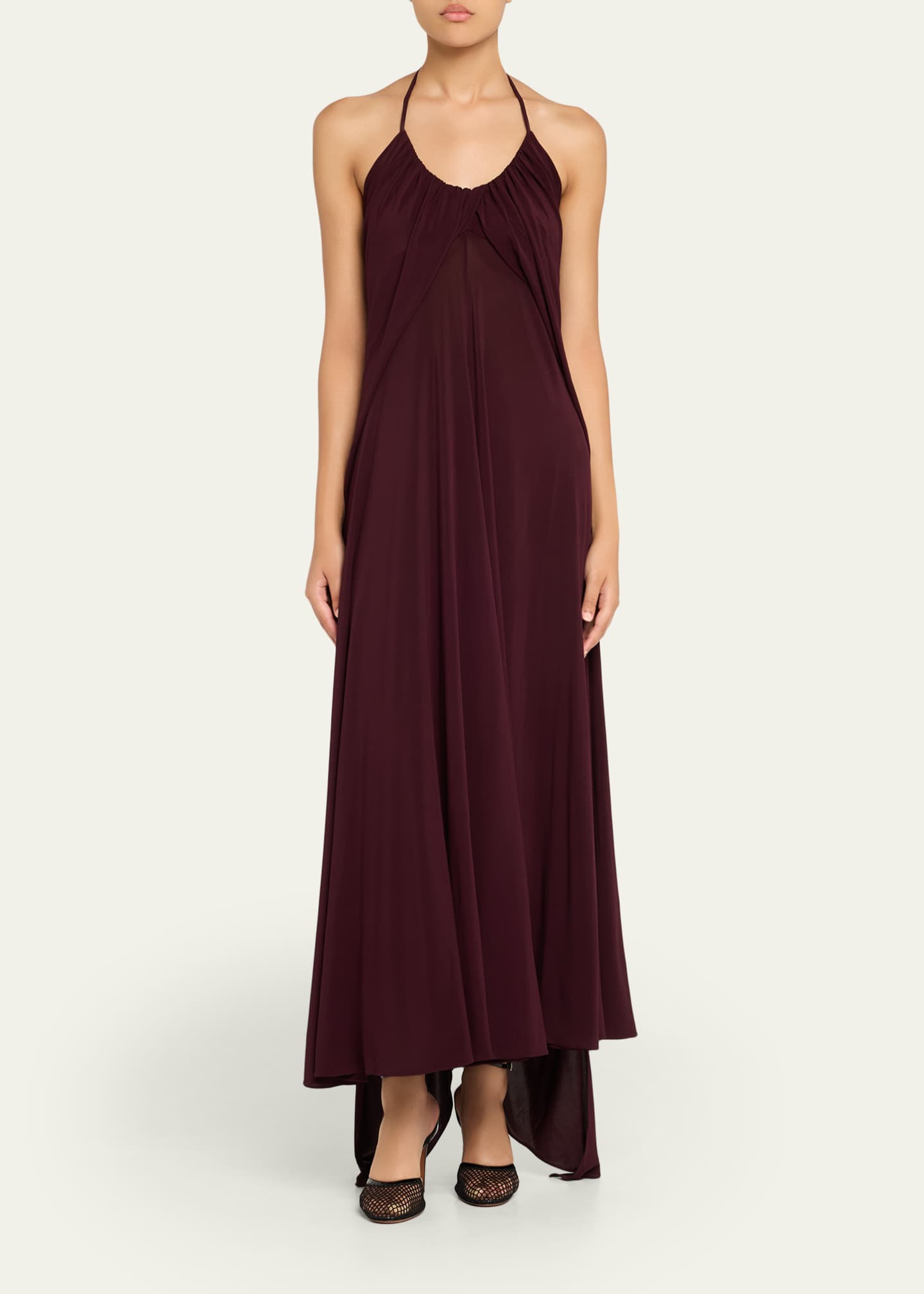 ALAIA Draped Halter Backless Gown Image 2 of 5