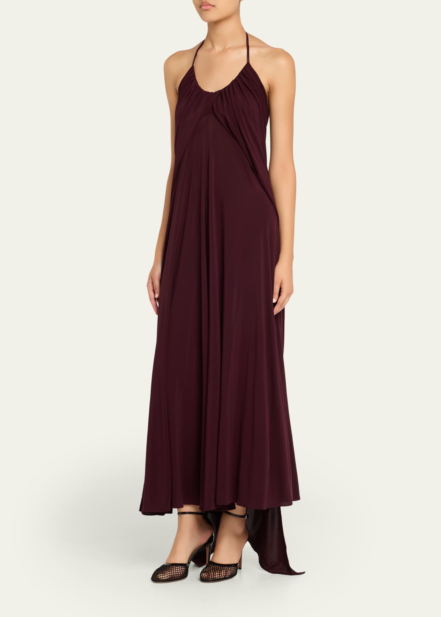 ALAIA Draped Halter Backless Gown Image 4 of 5