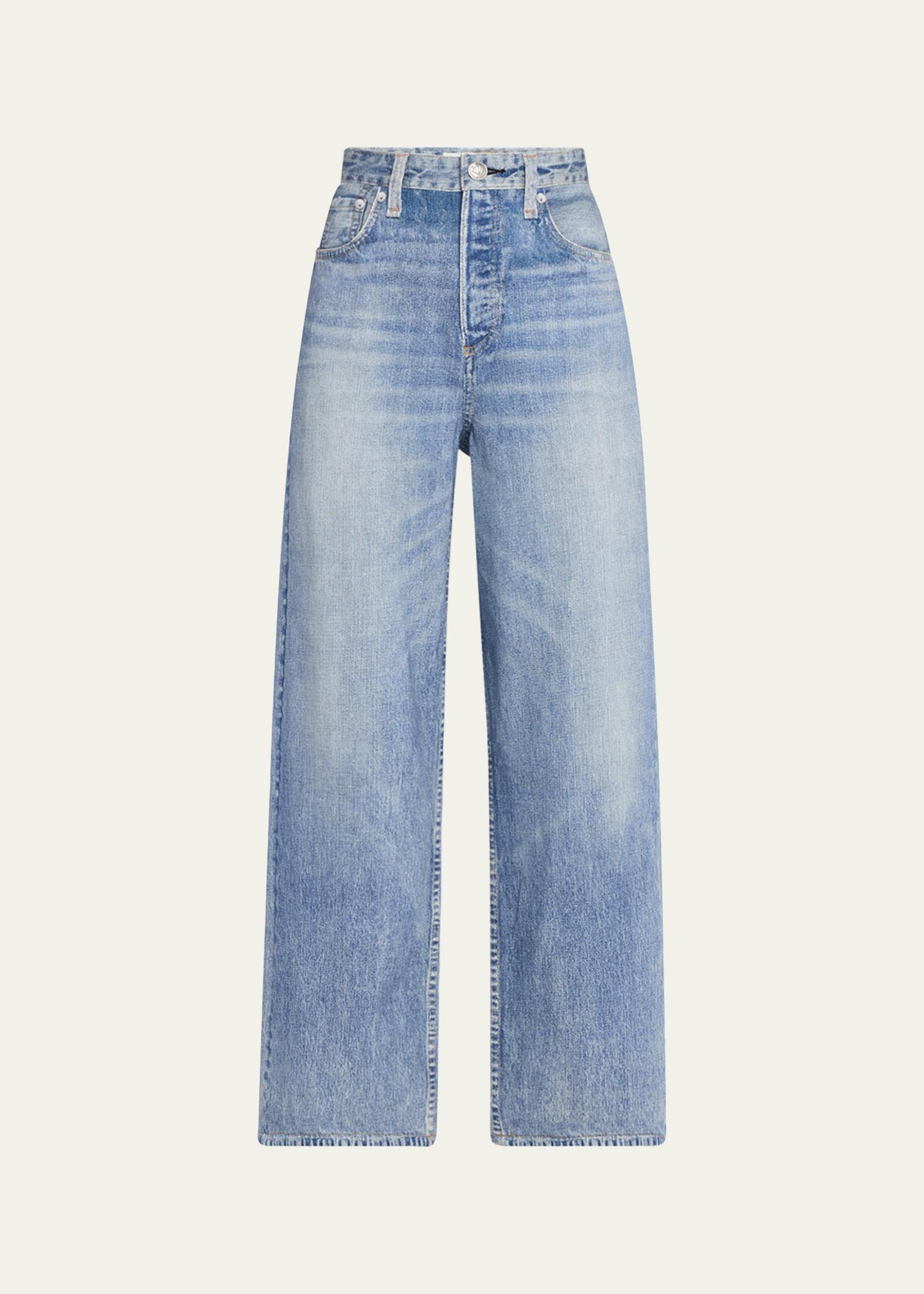 rag & bone rb Miramar Andi Cotton-Terry Ankle Jeans - Bergdorf Goodman