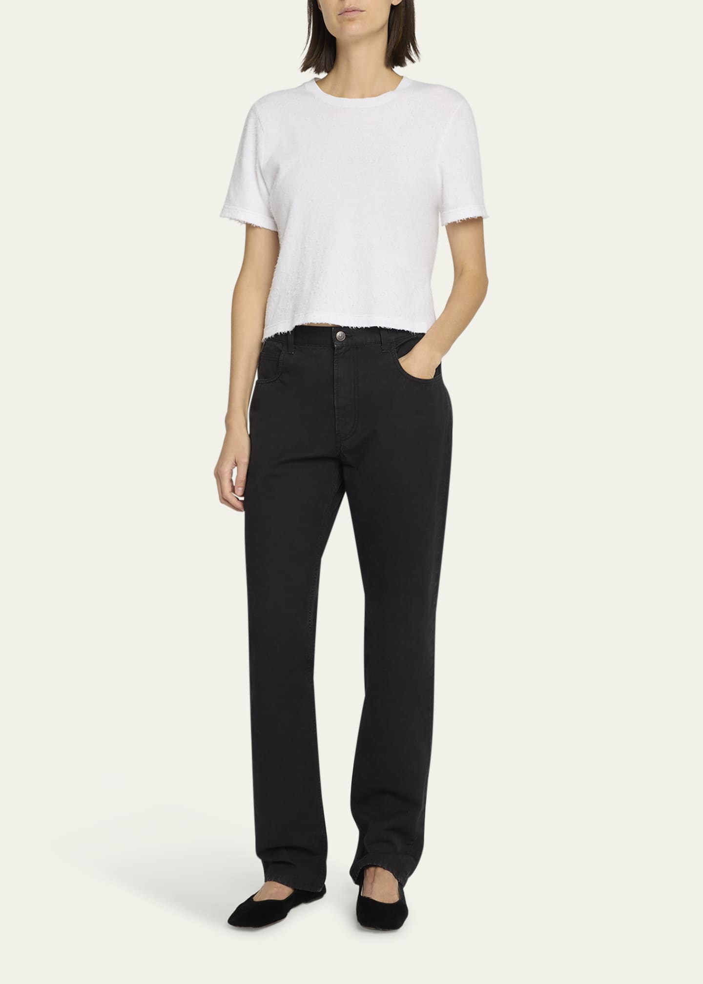 THE ROW Karpa Distressed Short-Sleeve T-Shirt - Bergdorf Goodman