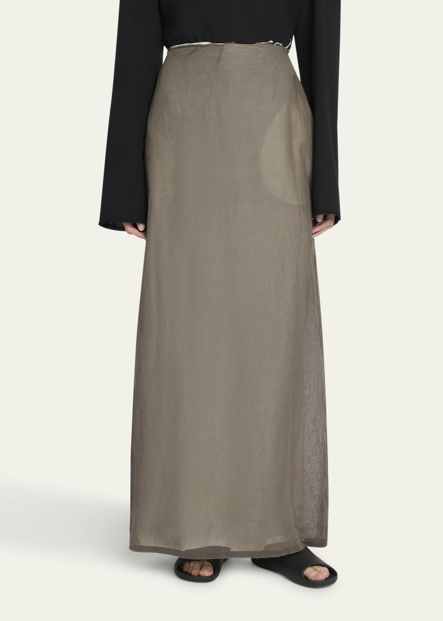 スカート THE ROW Zaira cotton Zaira Skirt Beige in Cotton – The Row