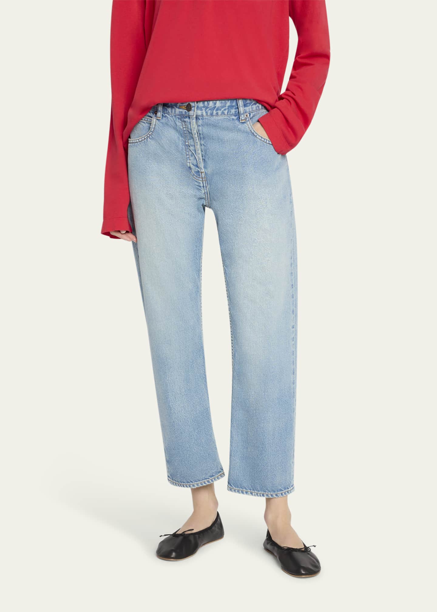 THE ROW Riaco Mid-Rise Jeans Image 4 of 5
