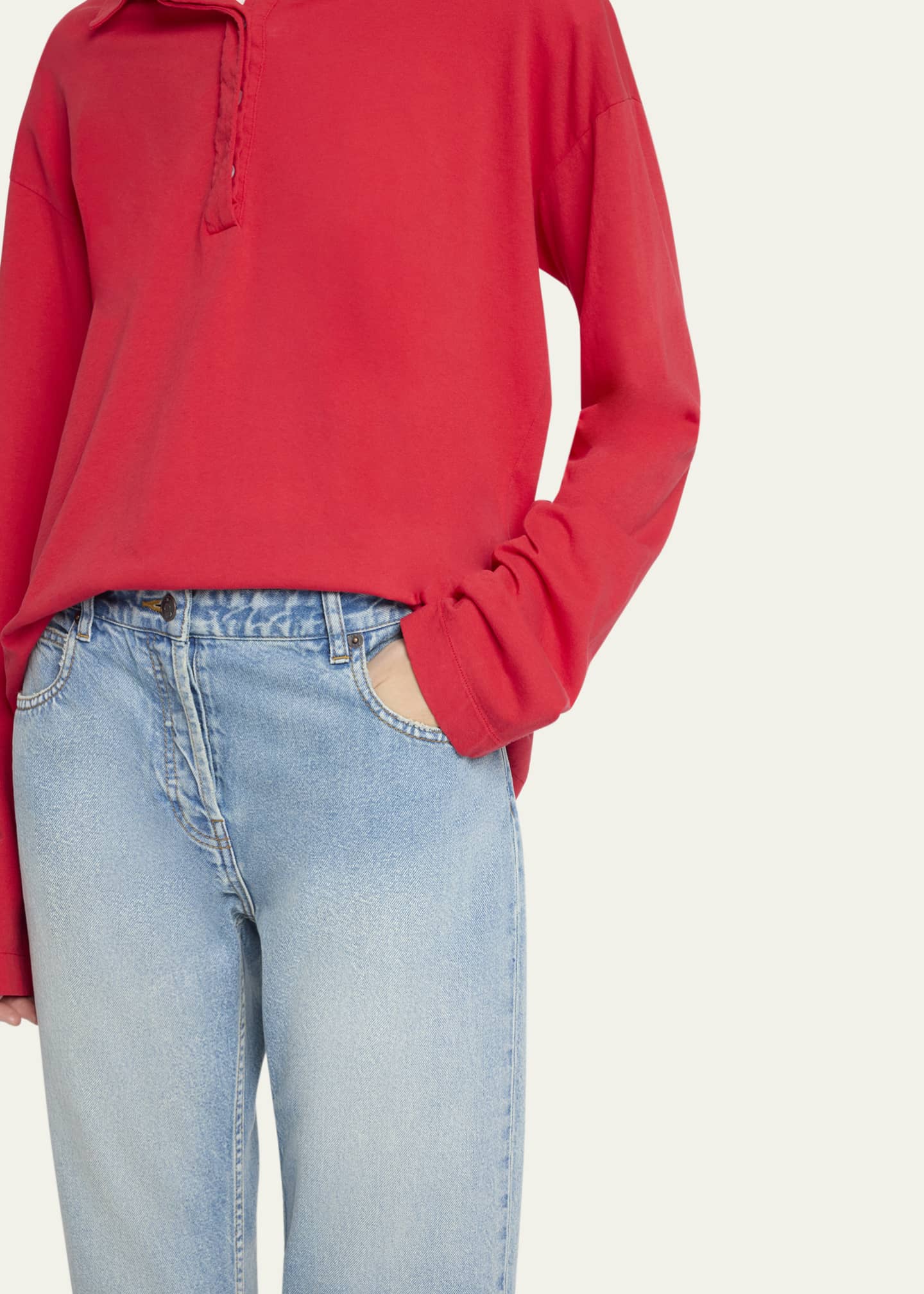 THE ROW Riaco Mid-Rise Jeans Image 5 of 5