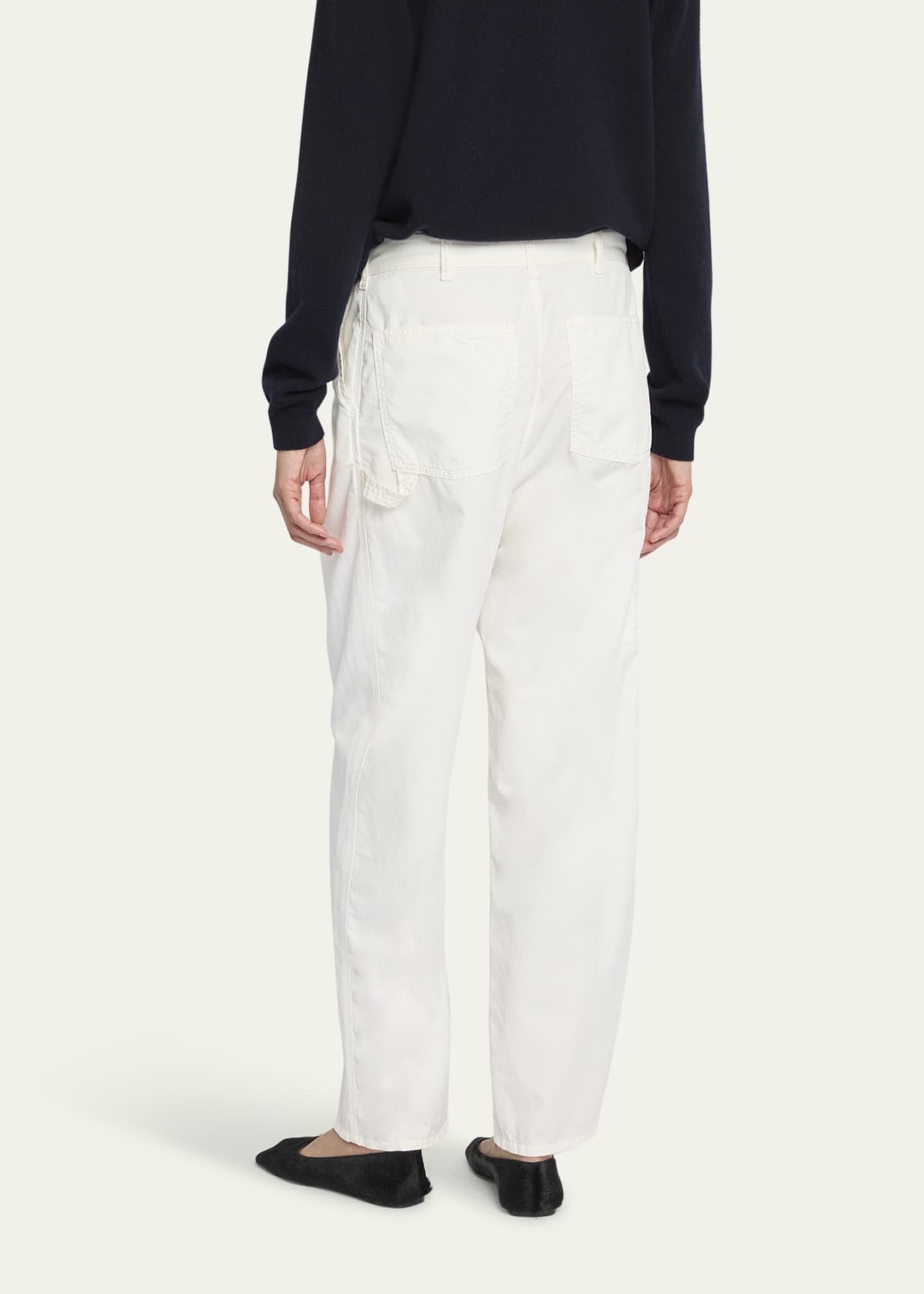 THE ROW Sharka Cashmere Straight-Leg Carpenter Pants
