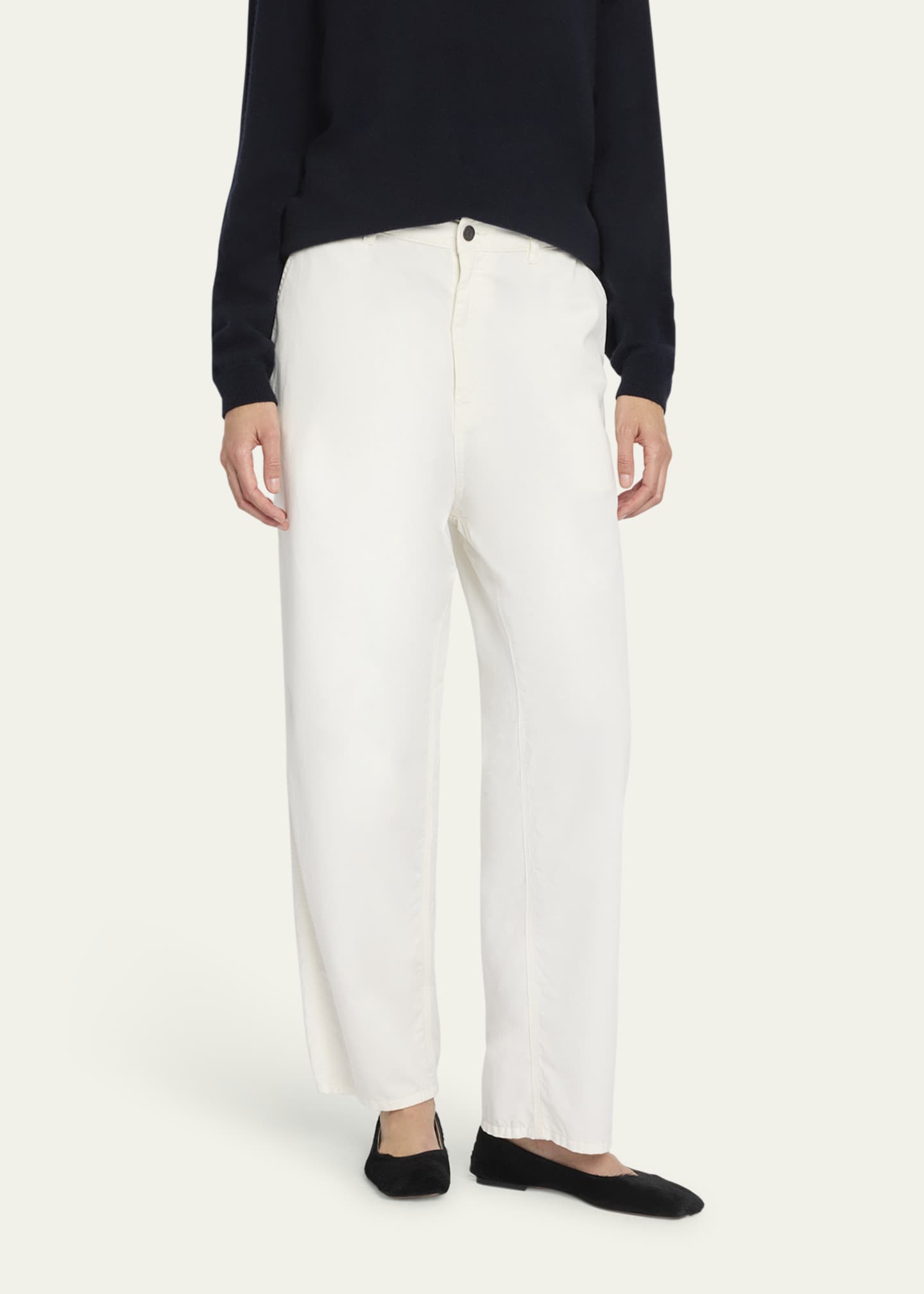 THE ROW Sharka Cashmere Straight-Leg Carpenter Pants