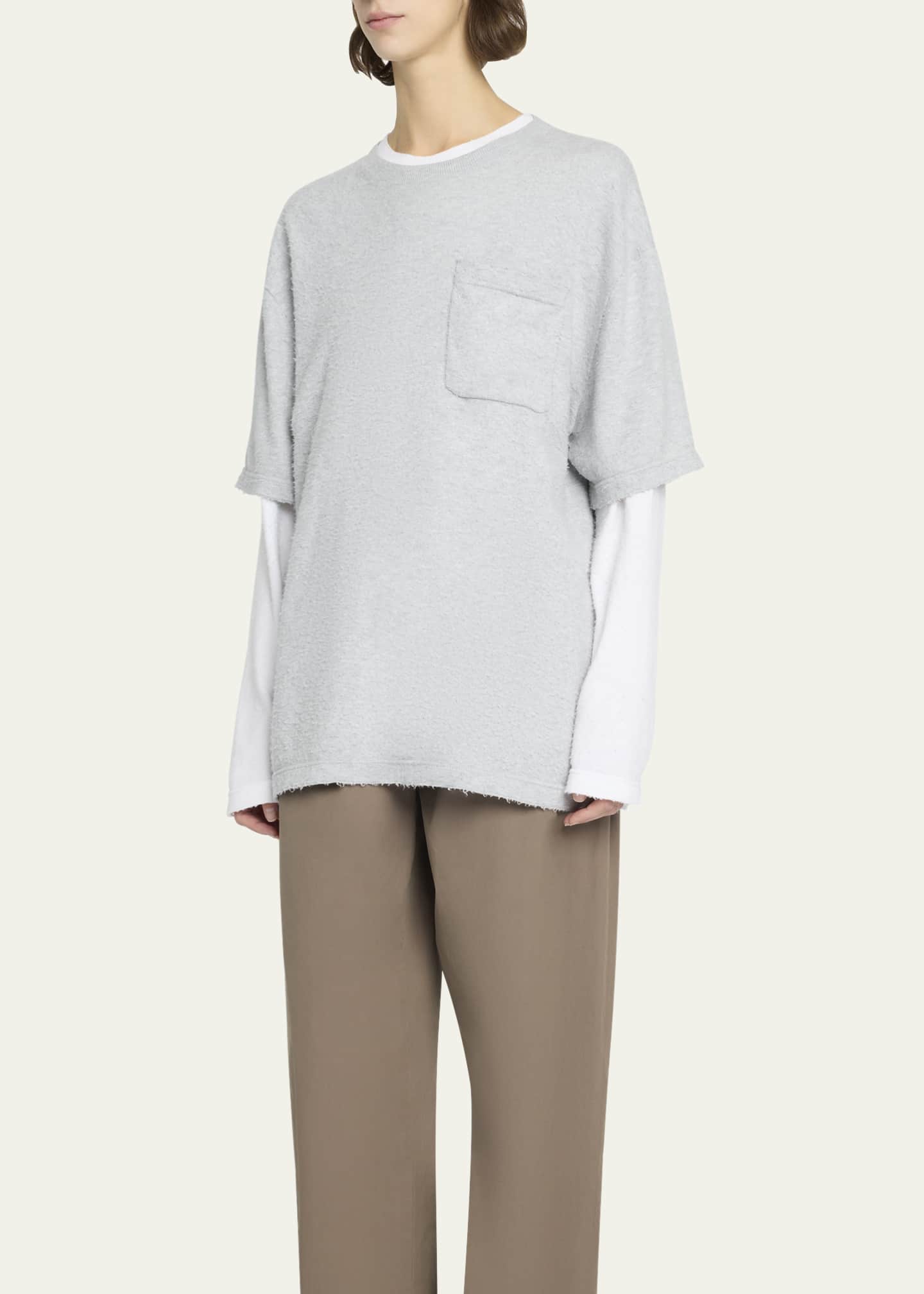 【関税&送料込】The Row Light Grey Kaddy T-Shirt In Brushed 252359F110018_1.jpg