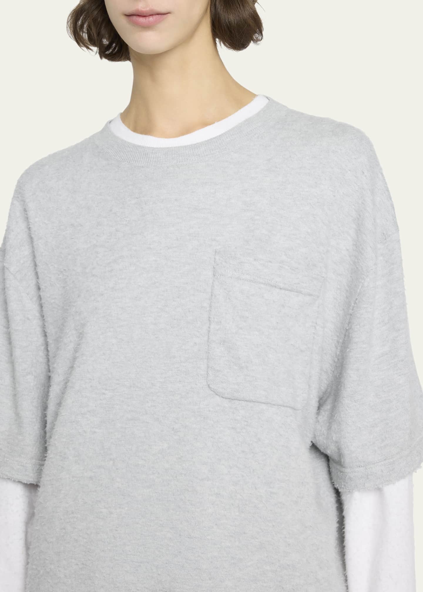 THE ROW Kaddy Textured Short-Sleeve T-Shirt - Bergdorf Goodman
