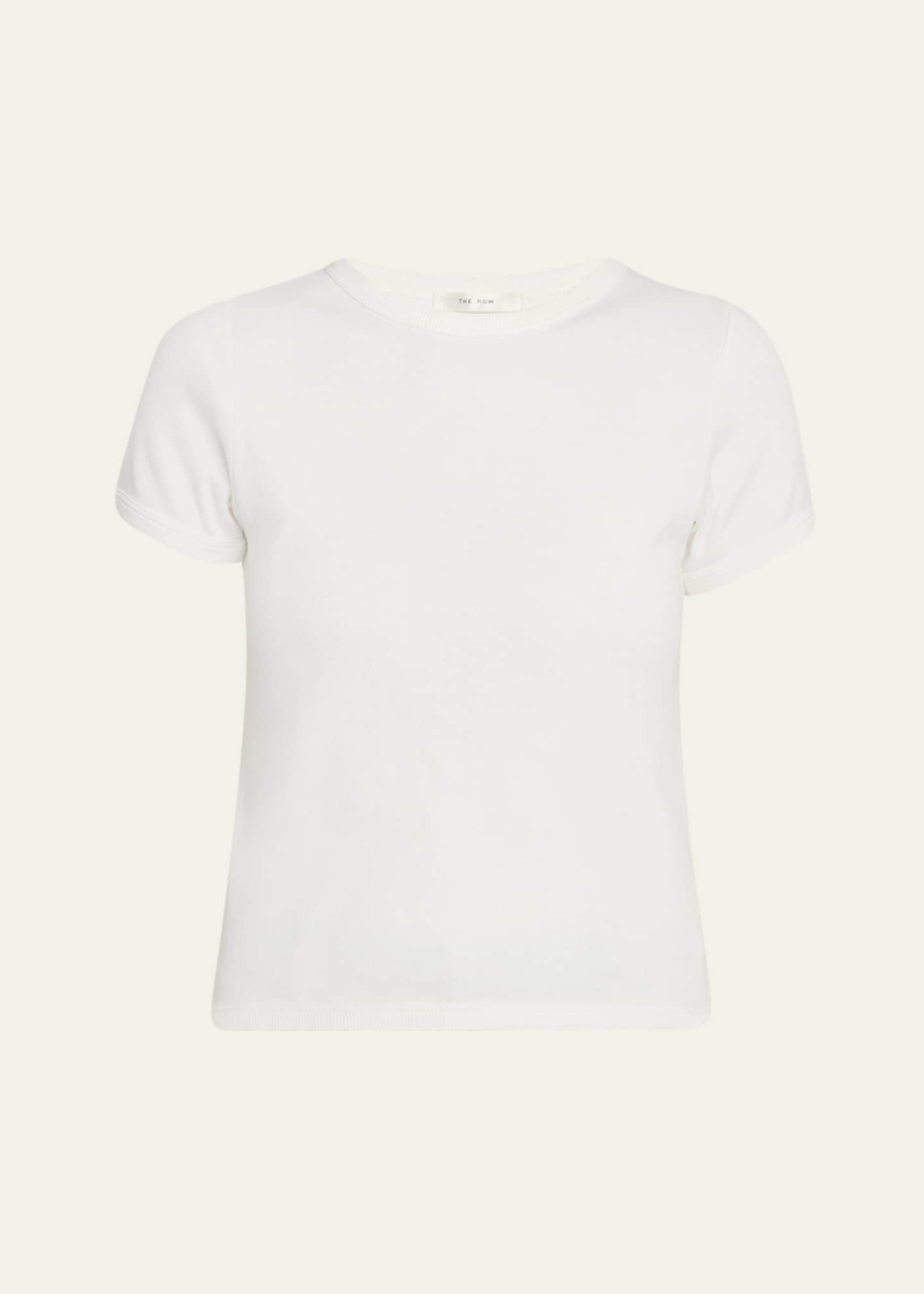 THE ROW Torya Short-Sleeve Slim T-Shirt Image 1 of 5