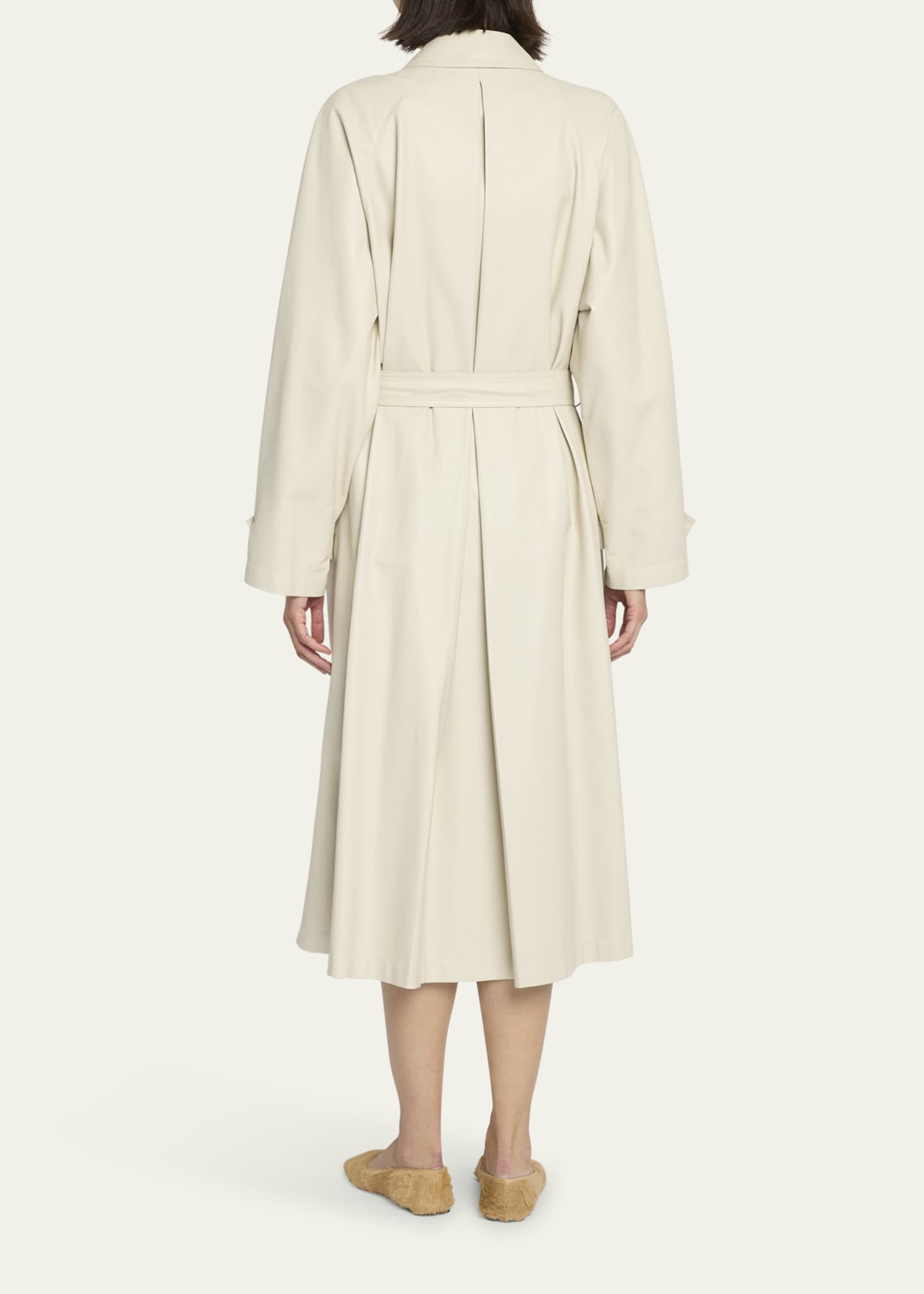 THE ROW Ryota Belted Leather Trench Coat Image 3 of 5