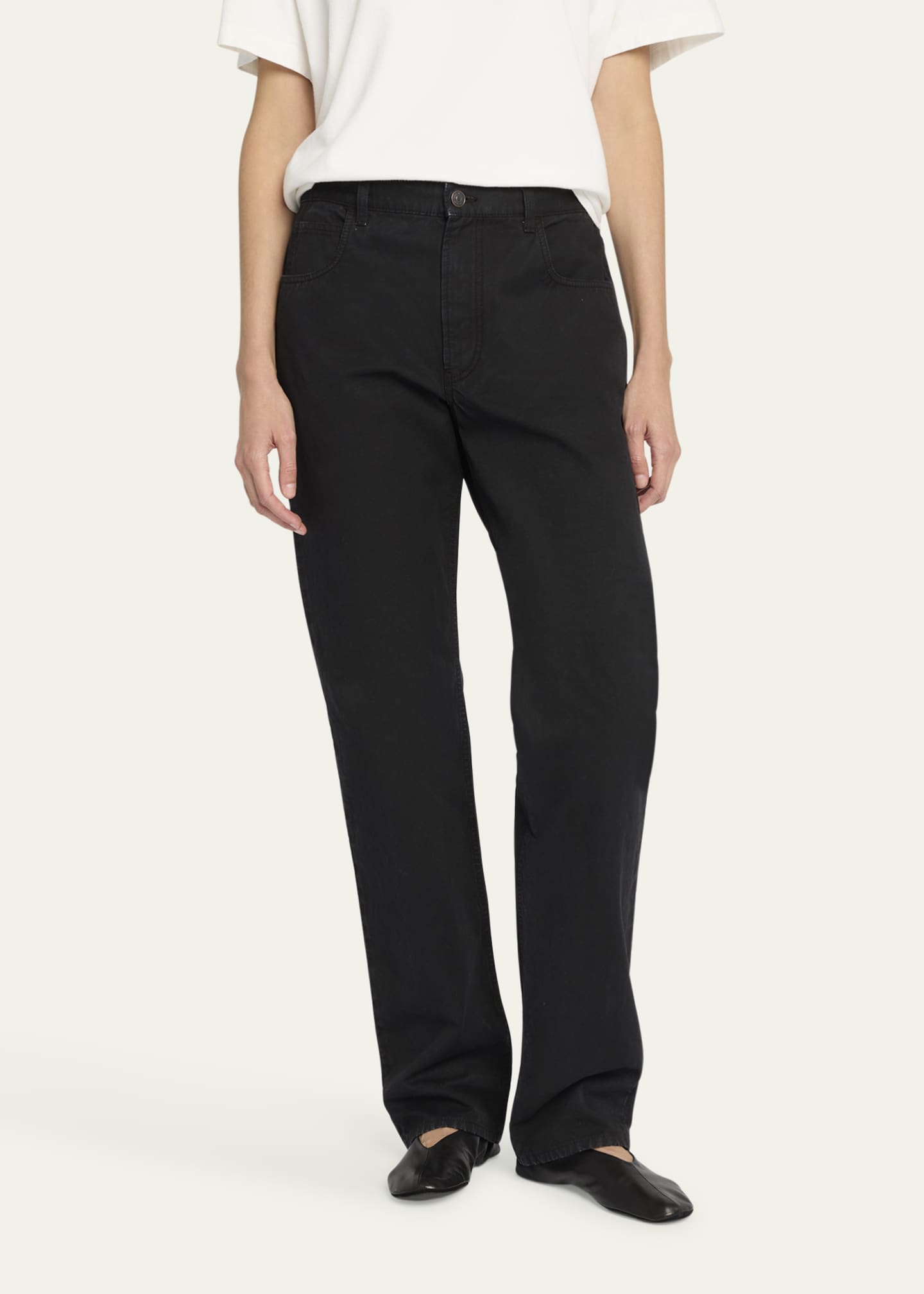 THE ROW Landais Mid-Rise Straight-Leg Jeans - Bergdorf Goodman