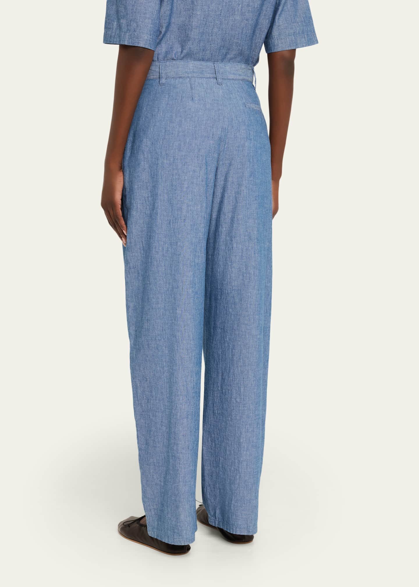THE ROW Rufos Twill Wide-Leg Pants - Bergdorf Goodman