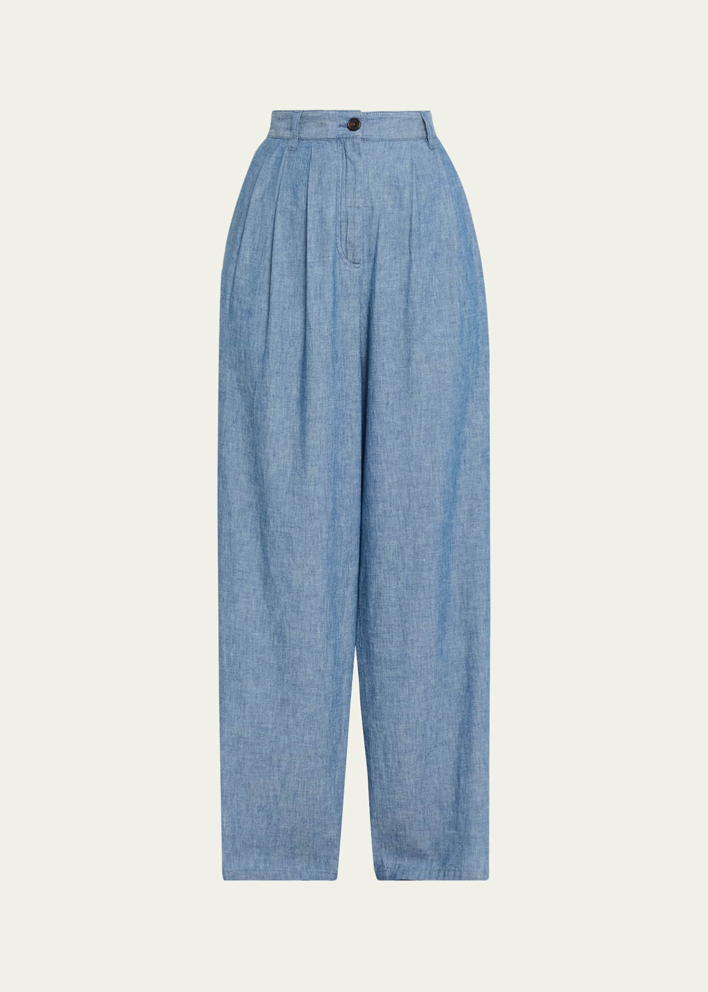 THE ROW Rufos Twill Wide-Leg Pants - Bergdorf Goodman