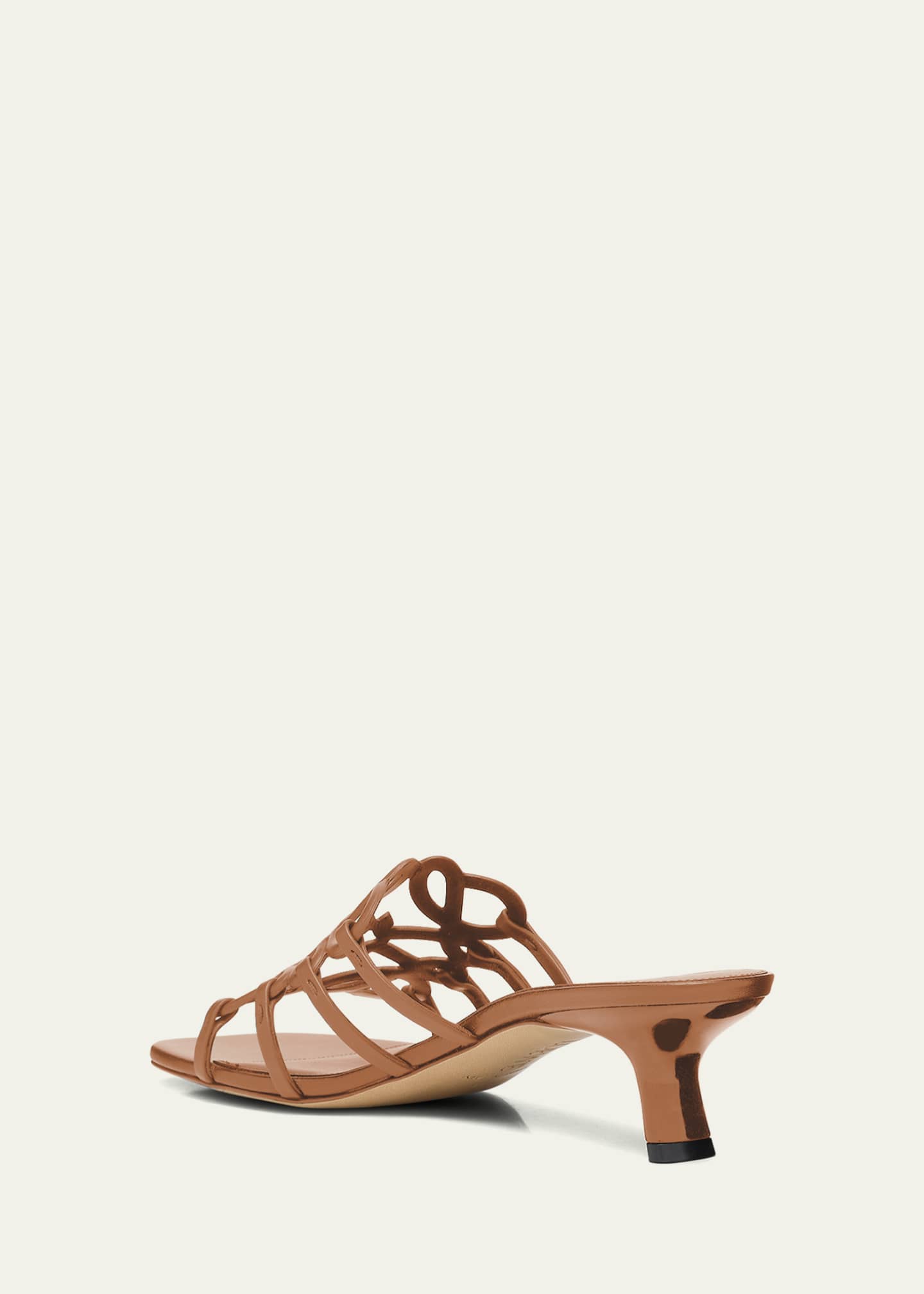 Loewe Petal Anagram Leather Caged Mule Sandals Image 4 of 6