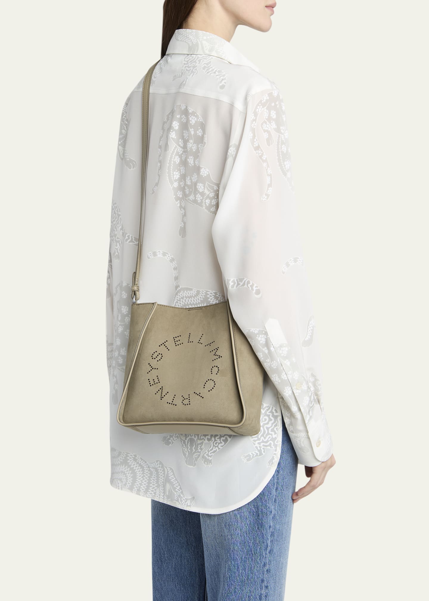 Stella McCartney Alter Suede Piped Crossbody Bag Image 2 of 6