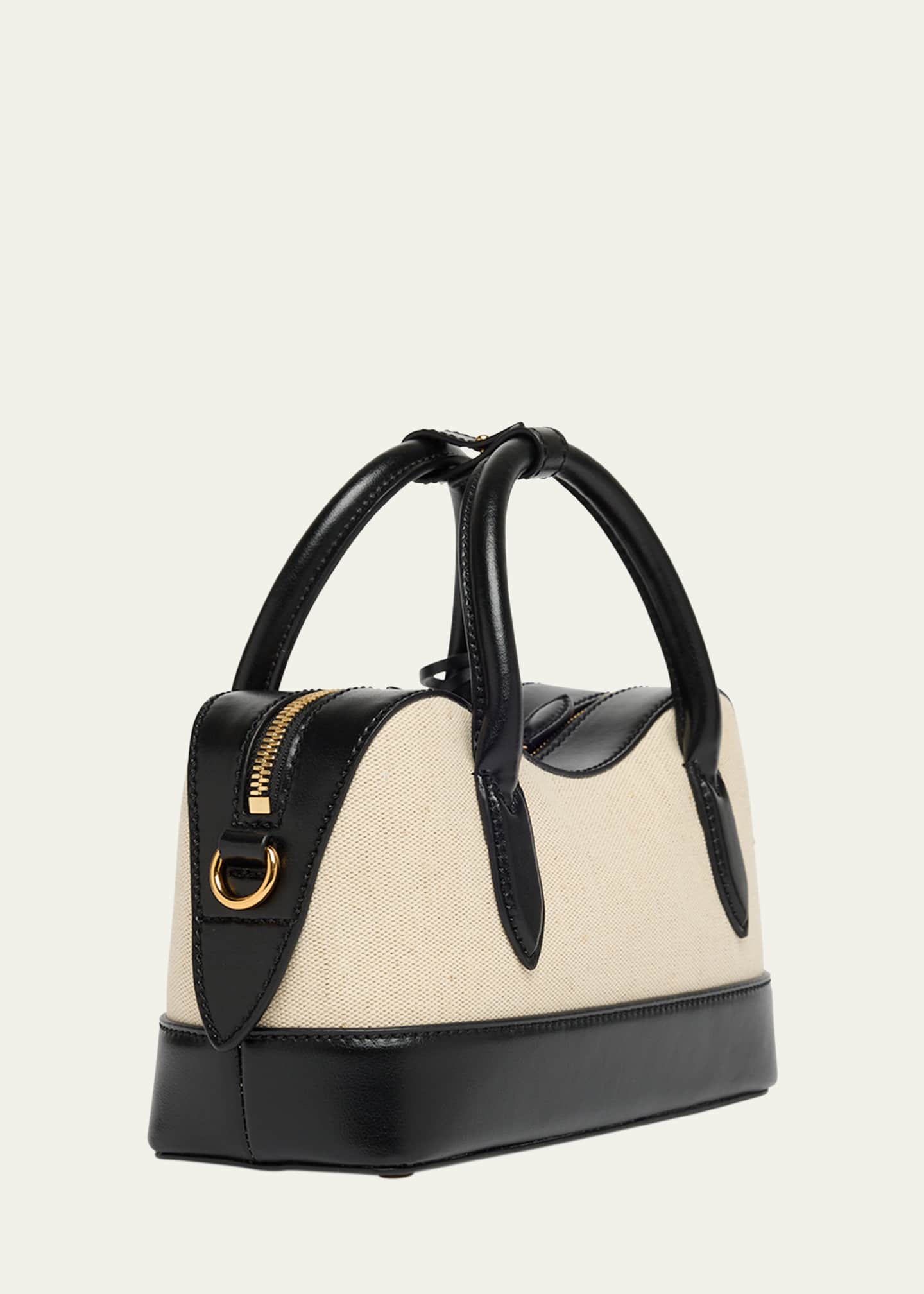 Stella McCartney Stella Ryder Small Top Handle Cotton Canvas & Eco Alter Mat Shoulder Bag Image 3 of 6