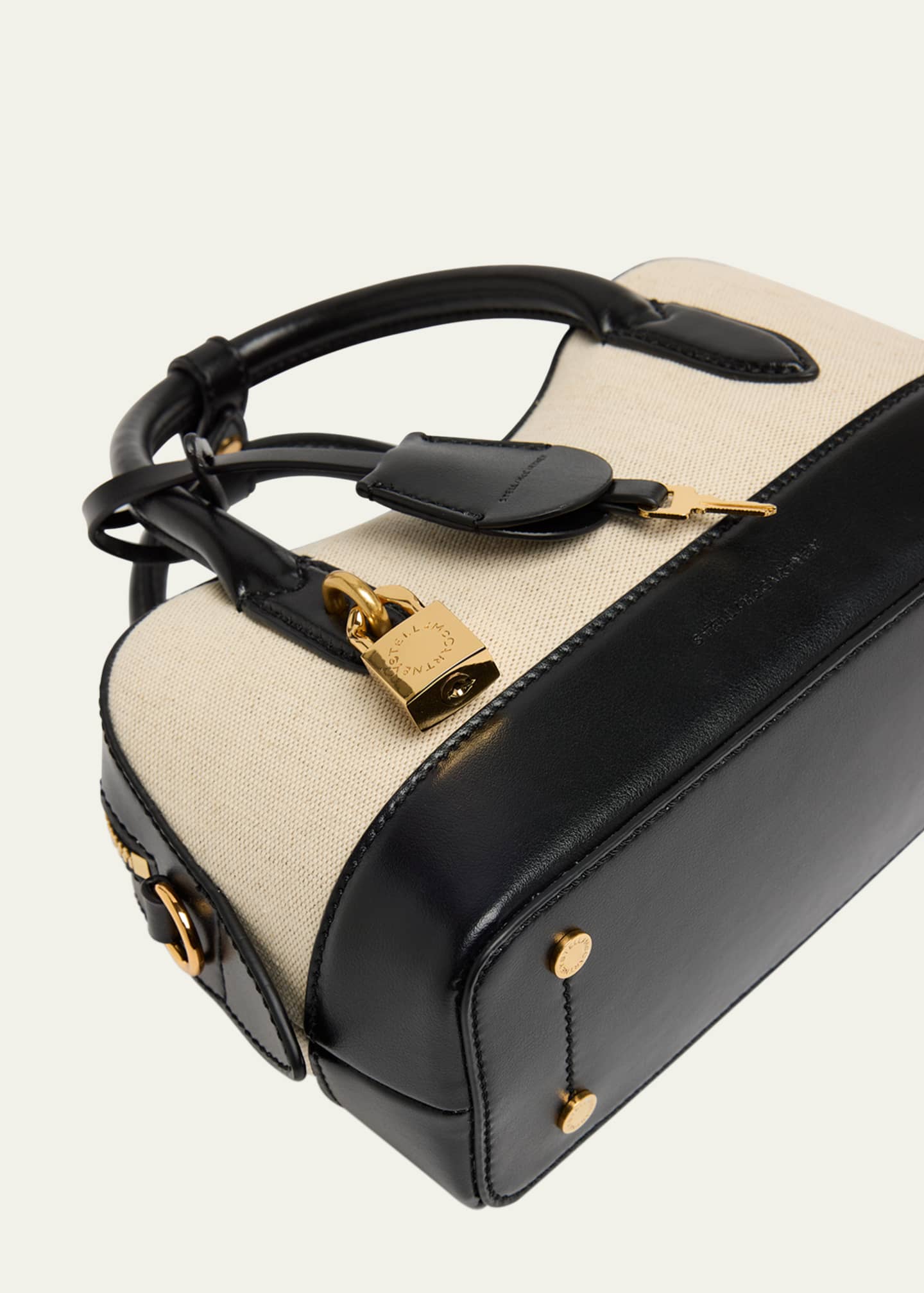Stella McCartney Stella Ryder Small Top Handle Cotton Canvas & Eco Alter Mat Shoulder Bag Image 6 of 6
