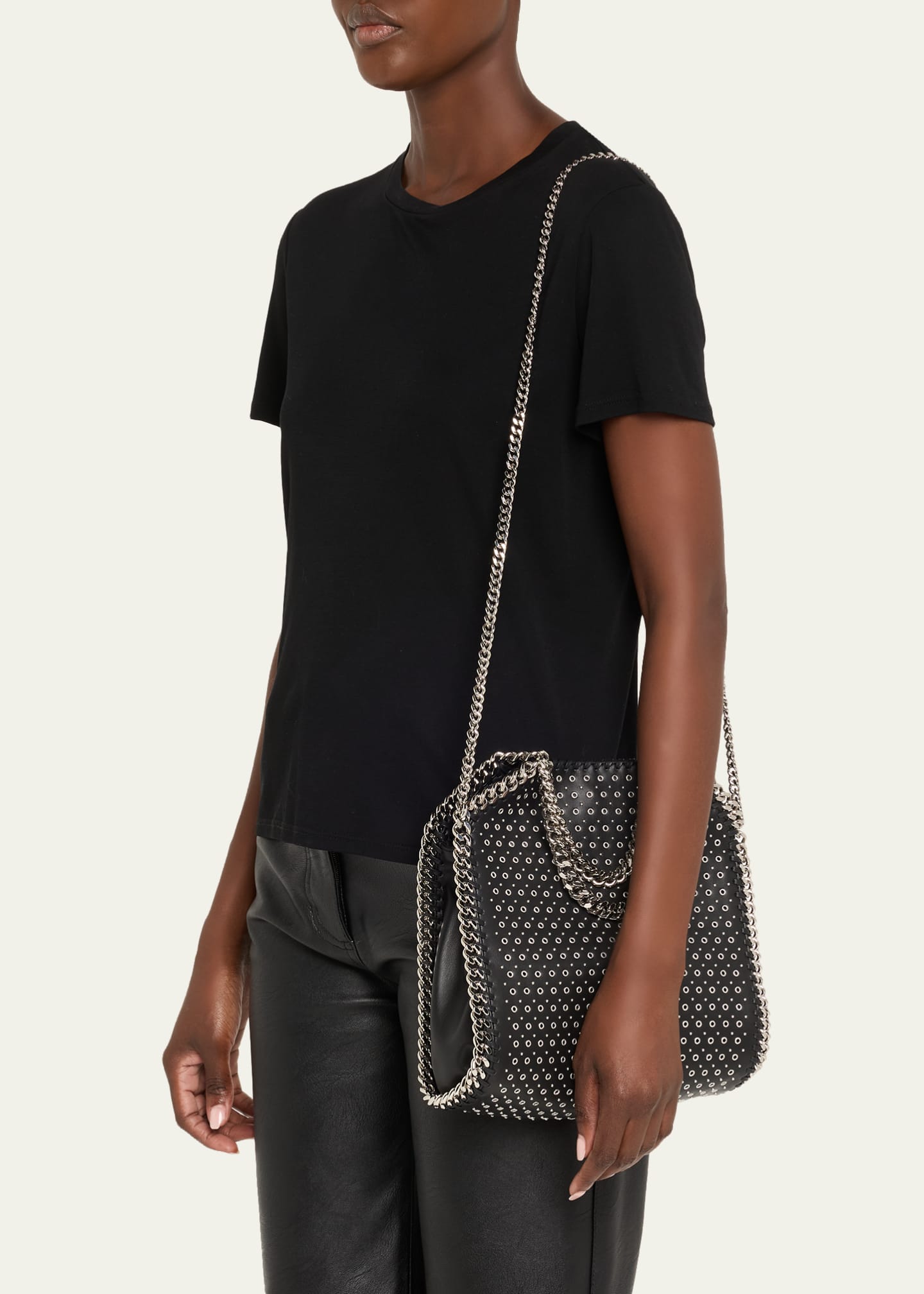 Stella McCartney Falabella Metal Eyelet Mini Top-Handle Bag Image 2 of 6