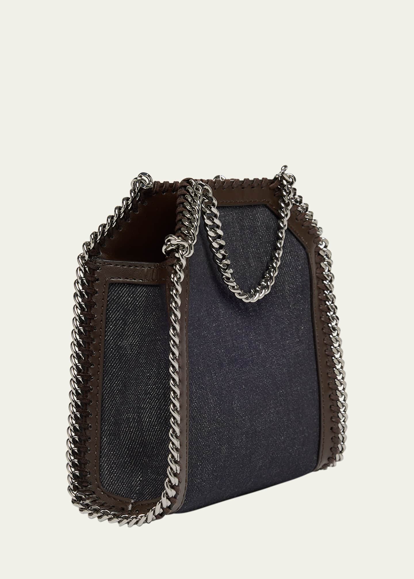 Stella McCartney Falabella Tiny Denim Wash and Alter Mat Crossbody