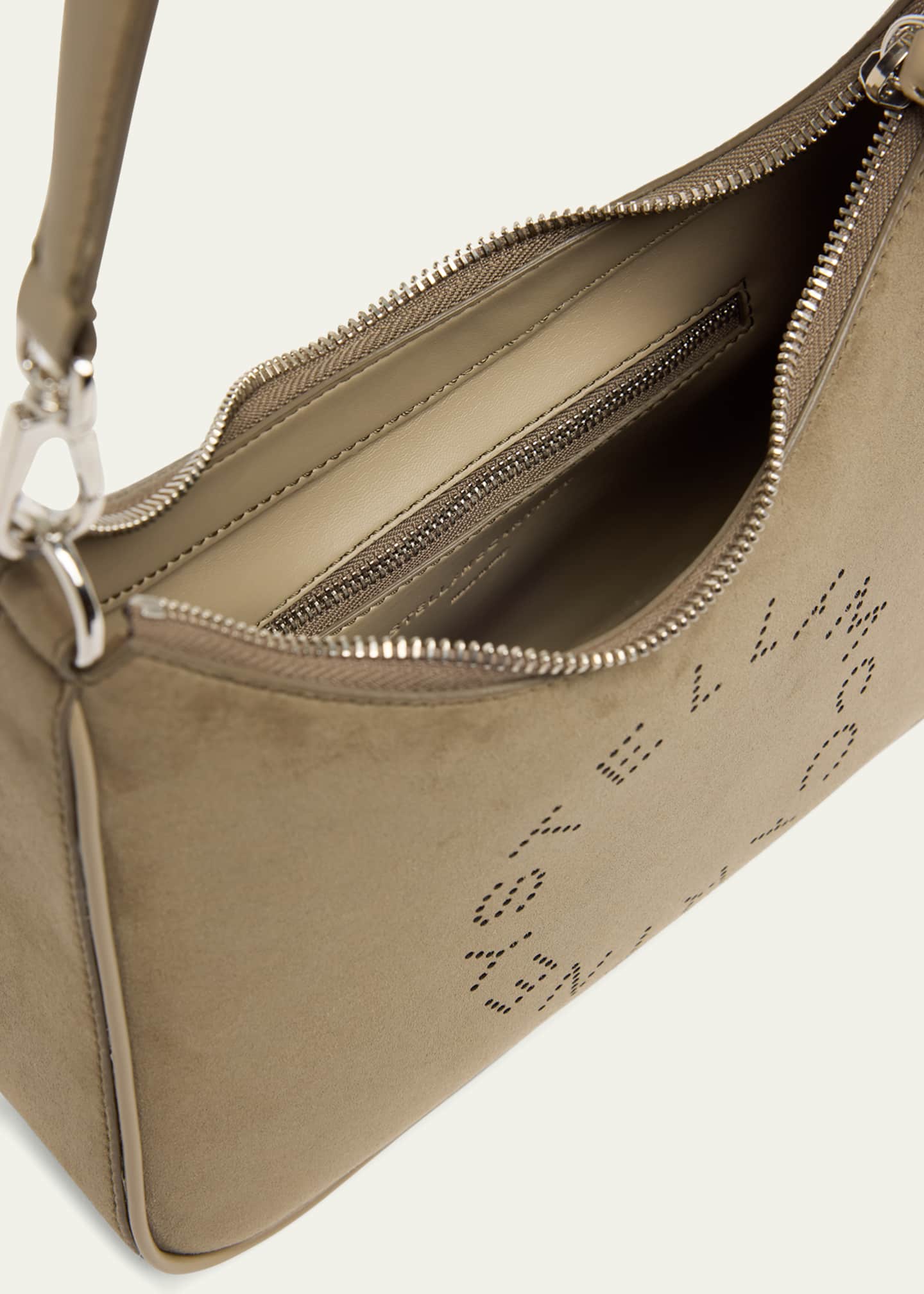 Stella McCartney Alter Suede Piped Hobo Bag Image 4 of 6