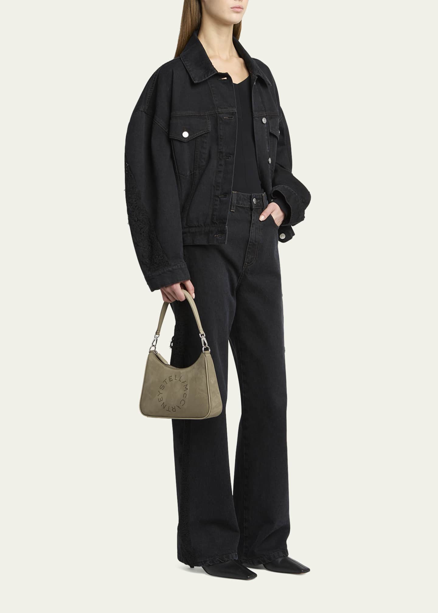 Stella McCartney Alter Suede Piped Hobo Bag Image 5 of 6