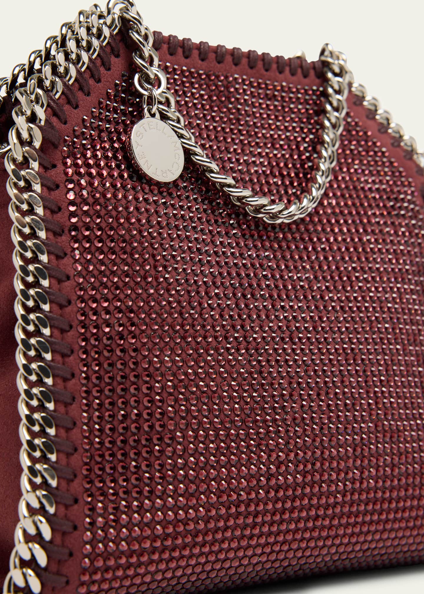 Stella McCartney Falabella Tiny Crystal Hotfix Alter Suede