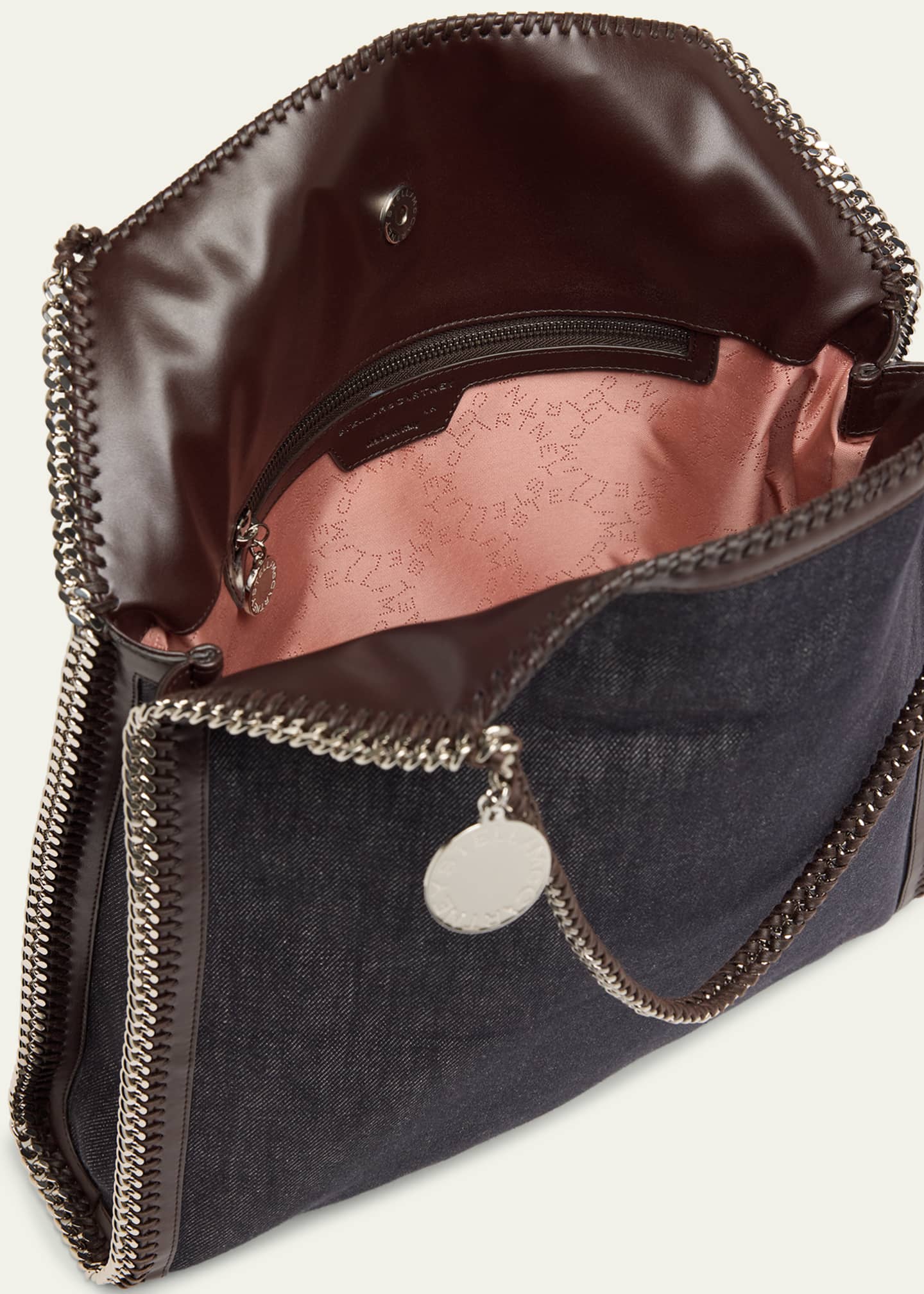 Stella McCartney Falabella Babybella Denim Wash and Alter Mat Top Handle Bag Image 4 of 6
