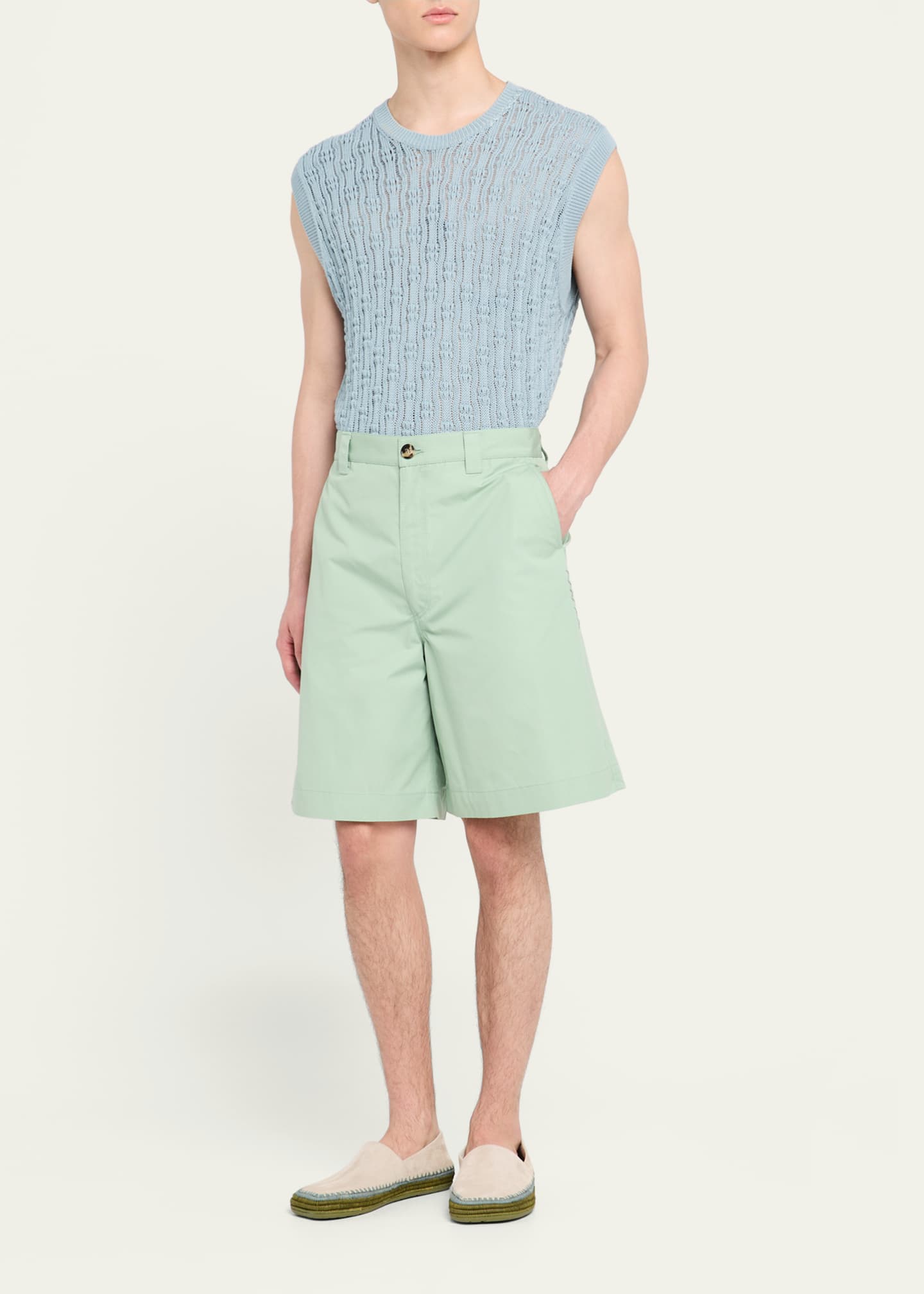 Loewe Men's Rio Suede and Raffia Espadrilles Image 3 of 6