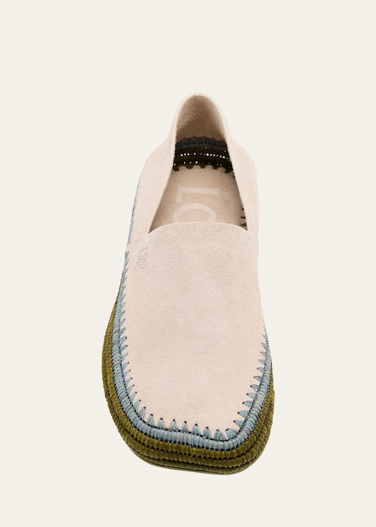 Loewe Men's Rio Suede and Raffia Espadrilles Image 6 of 6