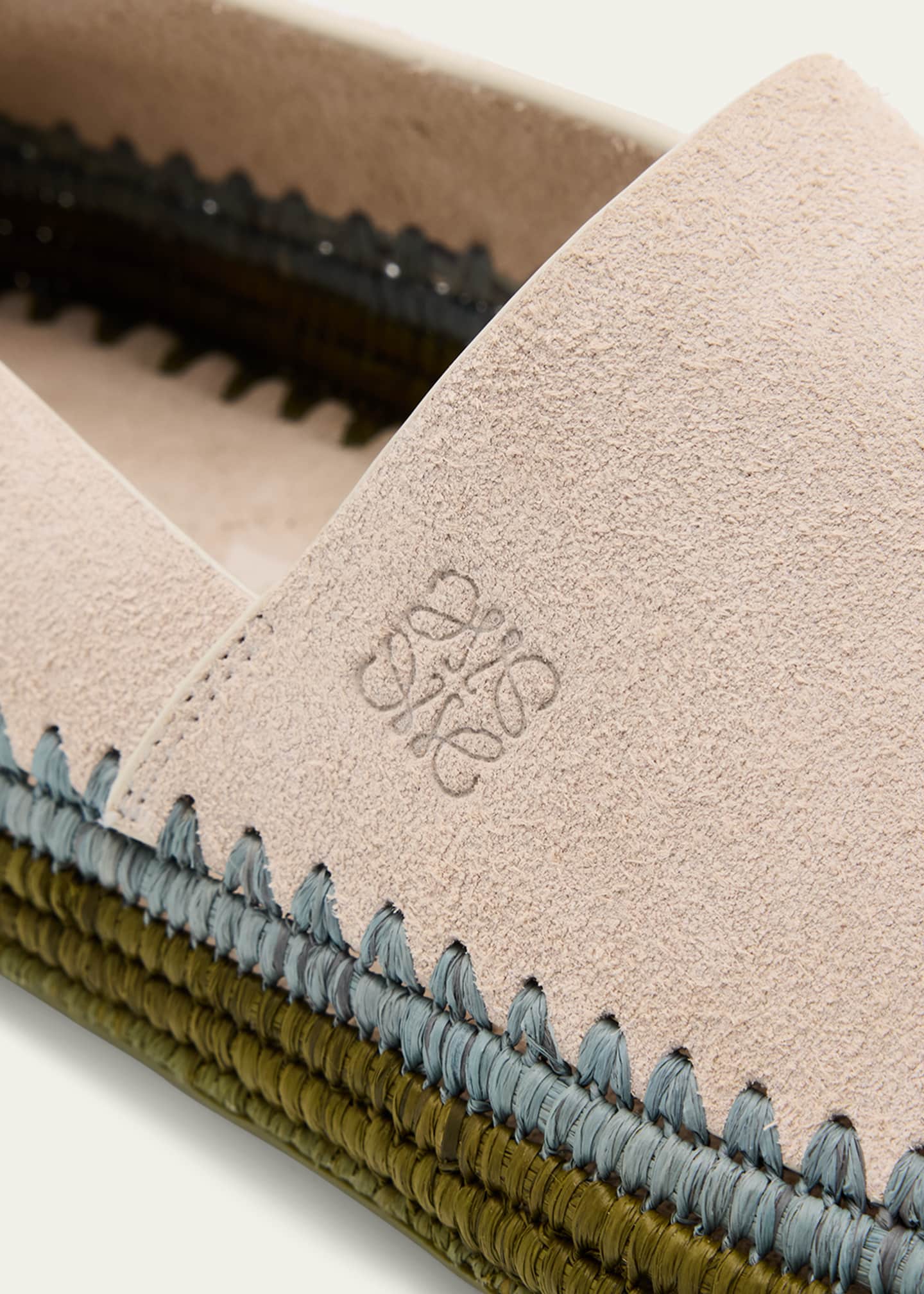 Loewe Men's Rio Suede and Raffia Espadrilles Image 5 of 6