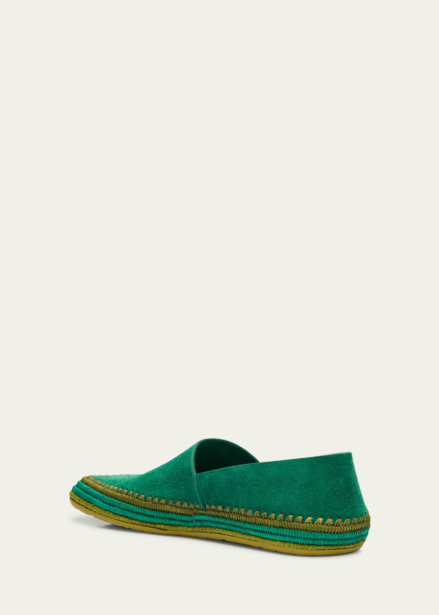 Loewe Men's Rio Suede and Raffia Espadrilles Image 4 of 6