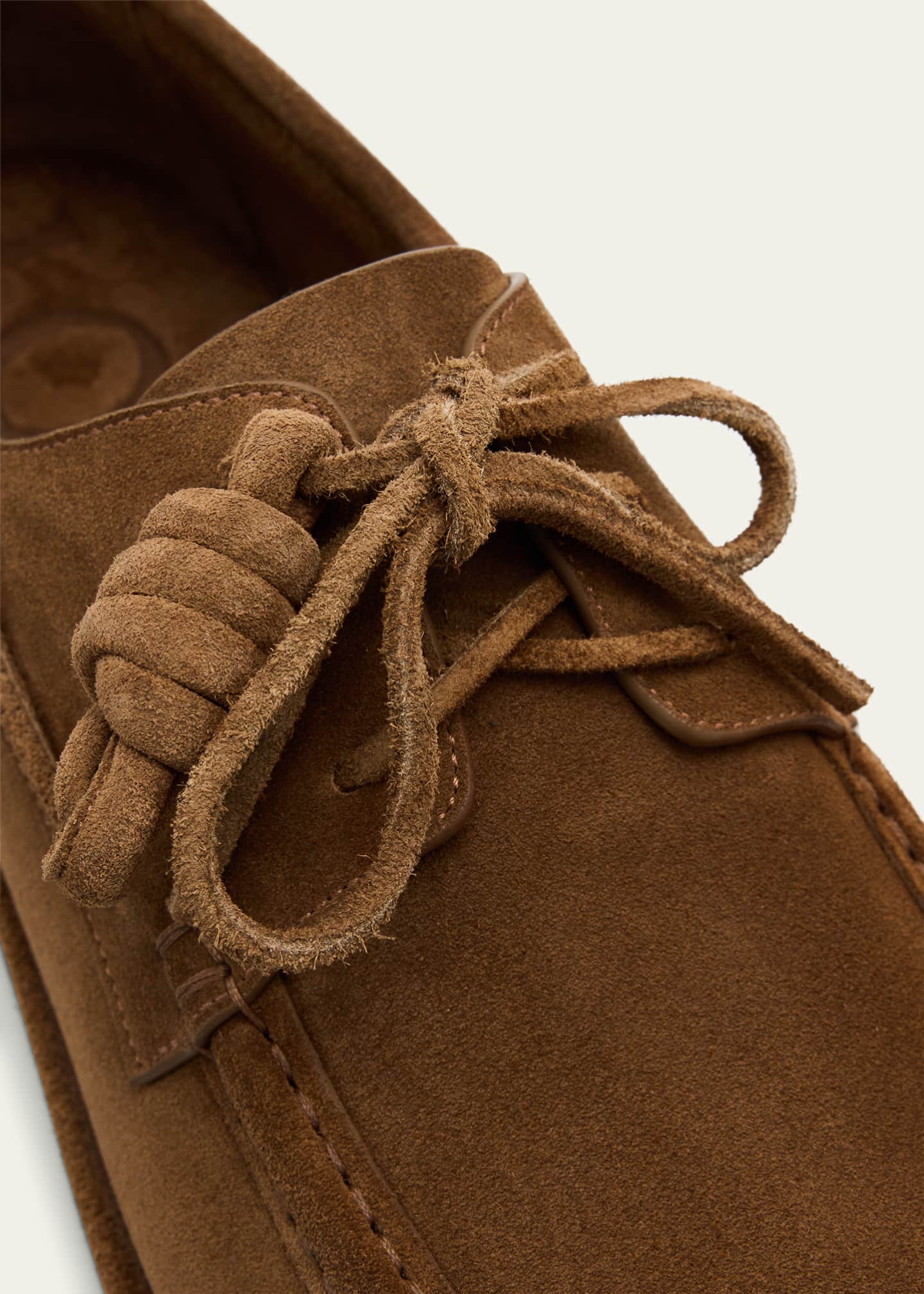 Loewe Men's Campo Suede Flamenco-Knot Boat Shoes Image 5 of 6