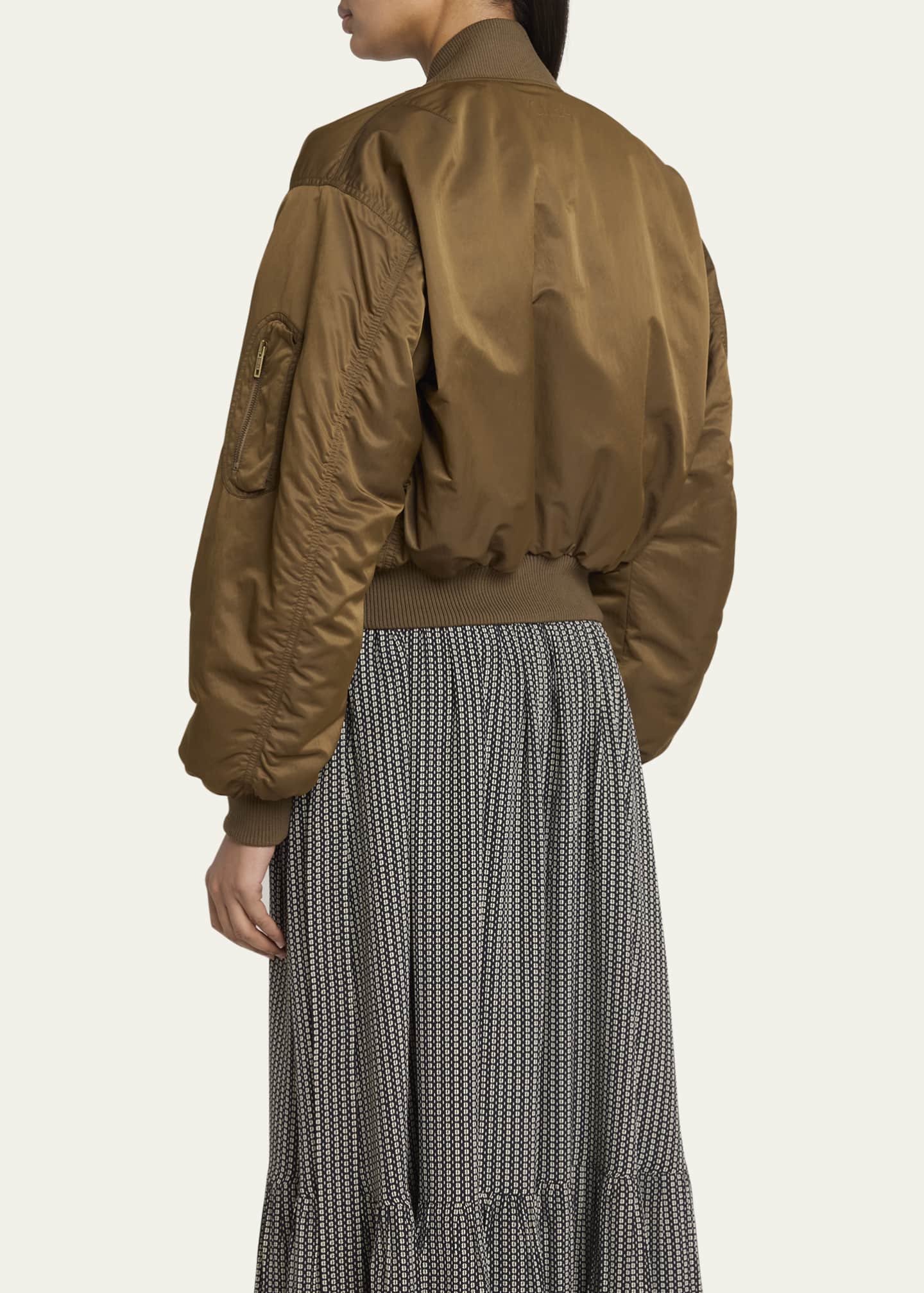Chloe V-Neck Bomber Jacket Image 3 of 5