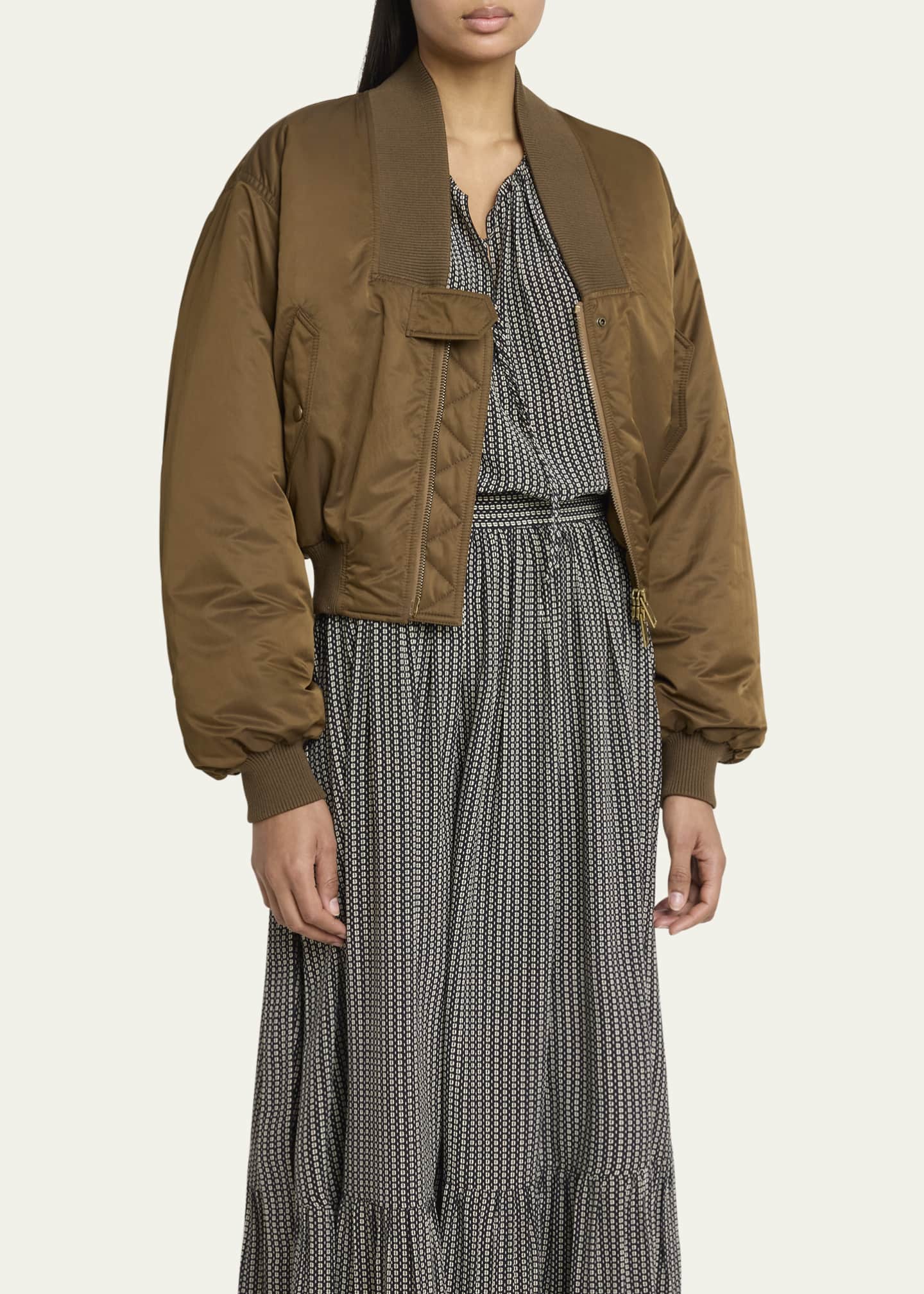 Chloe V-Neck Bomber Jacket Image 4 of 5