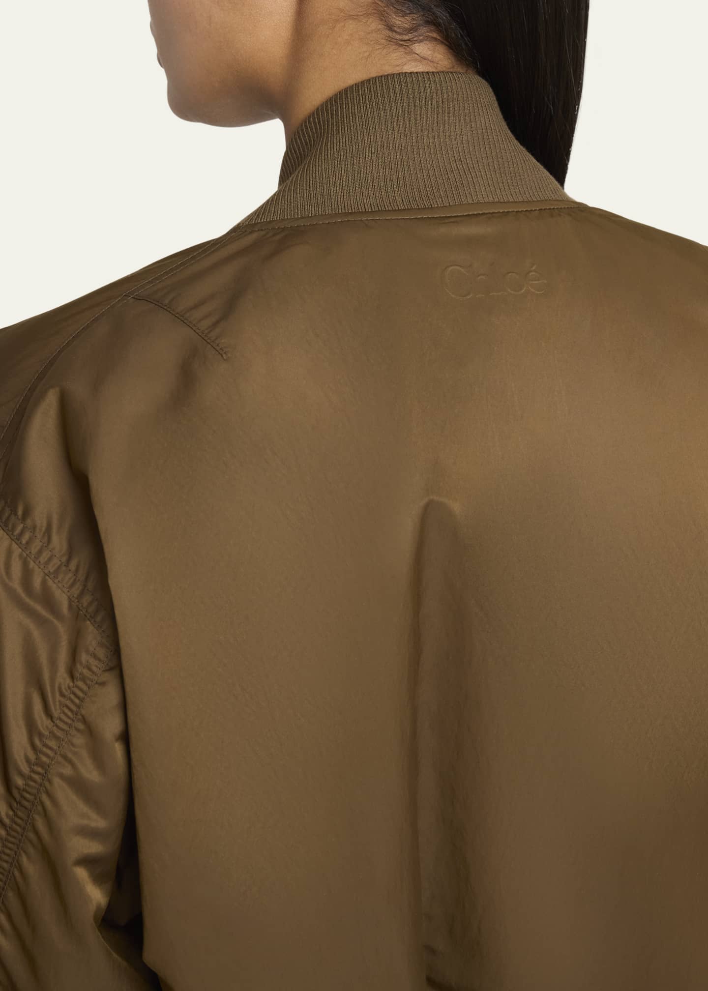 Chloe V-Neck Bomber Jacket Image 5 of 5