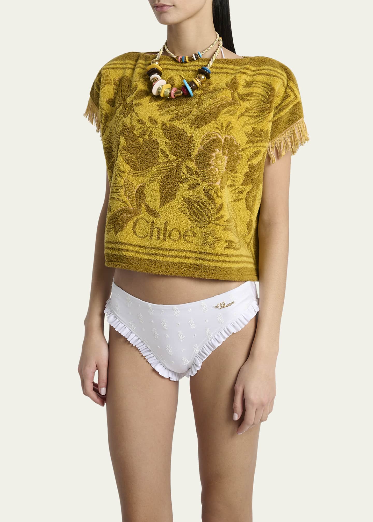 Chloe Short-Sleeve Towelling Boxy Top - Bergdorf Goodman