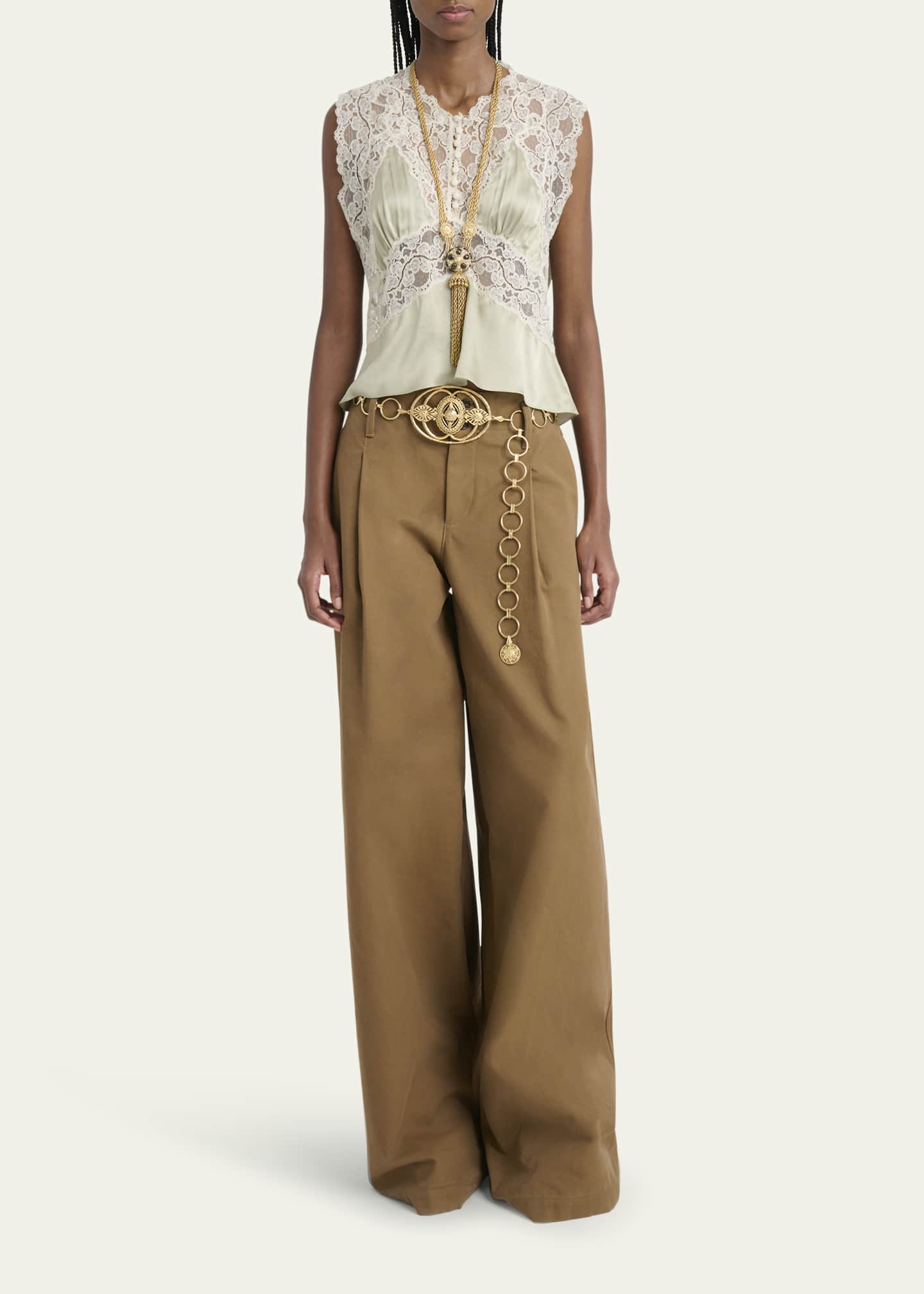Chloe Lace Silk Sleeveless Top Image 2 of 5