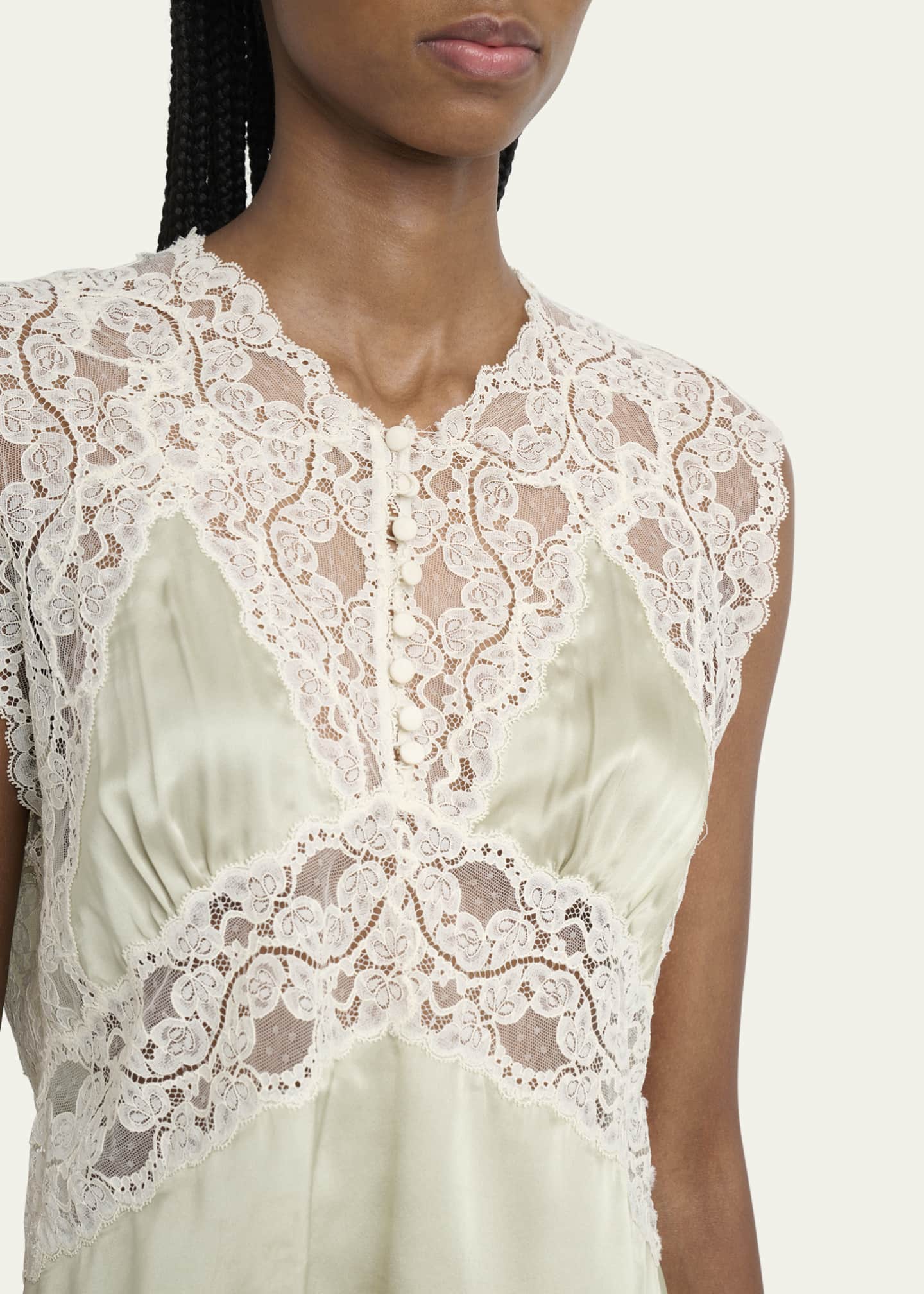 Chloe Lace Silk Sleeveless Top Image 5 of 5