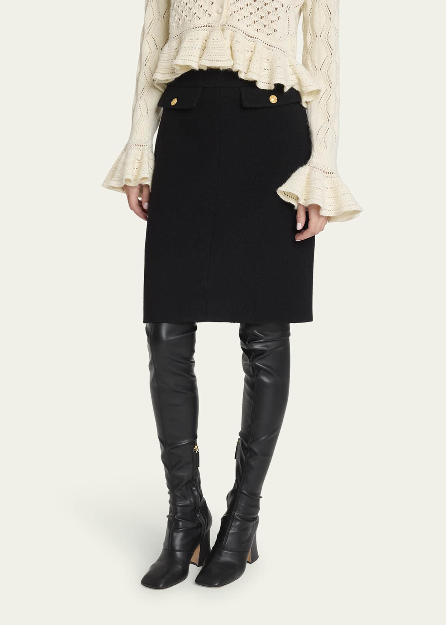 Chloe Tweed Pencil Skirt Image 4 of 5