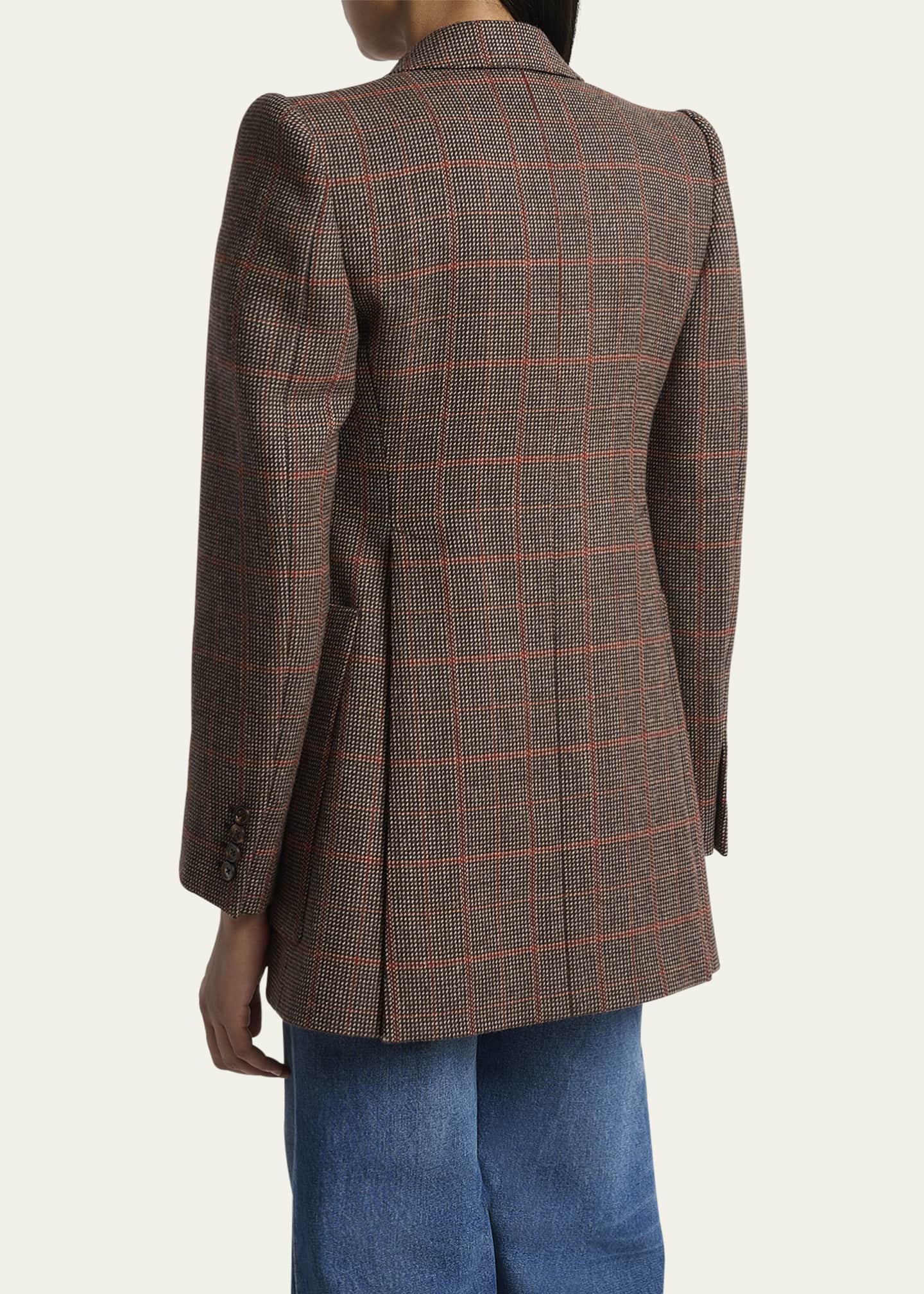 Chloe Plaid Single-Breasted Jacket Image 3 of 5