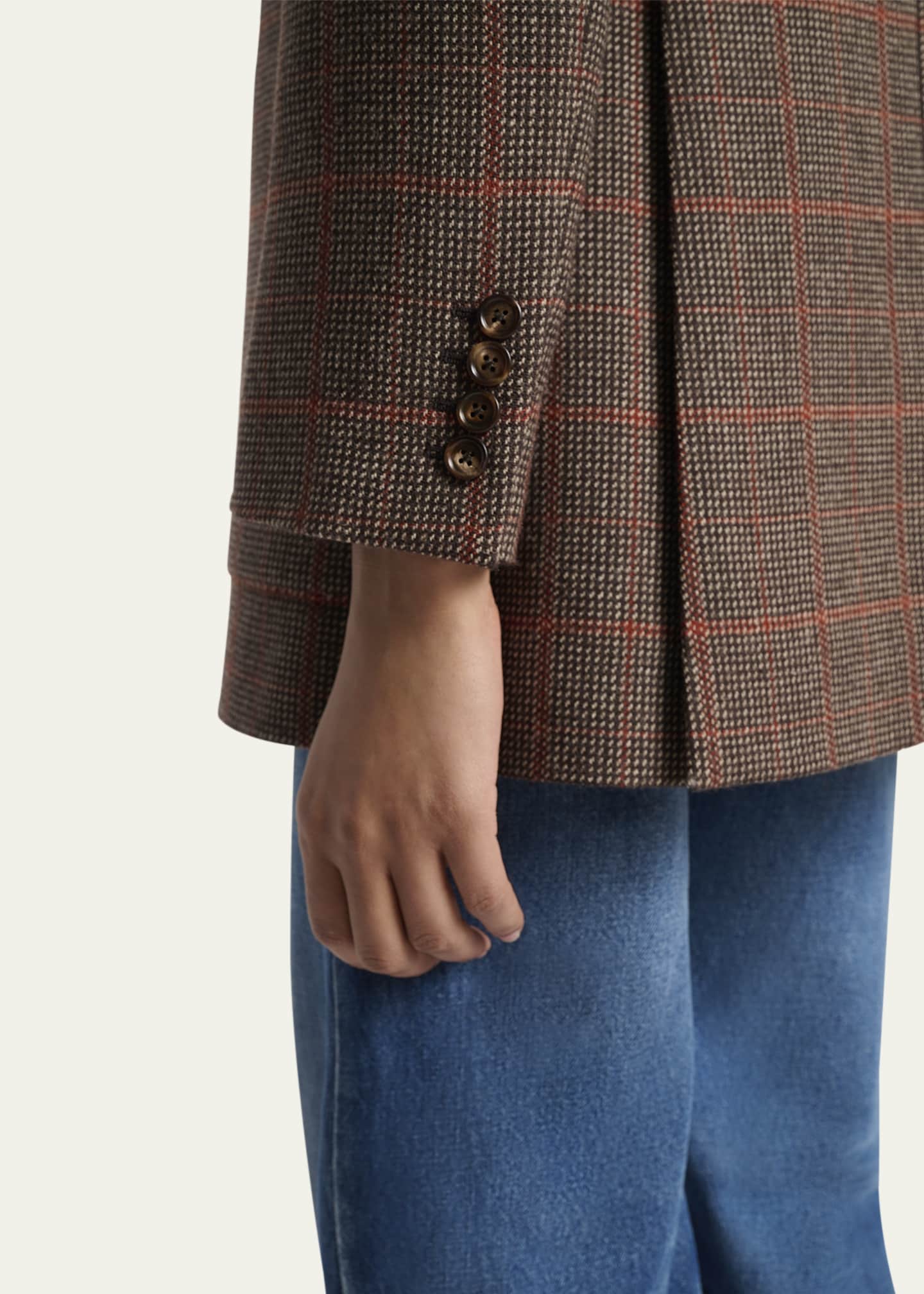 Chloe Plaid Single-Breasted Jacket Image 5 of 5