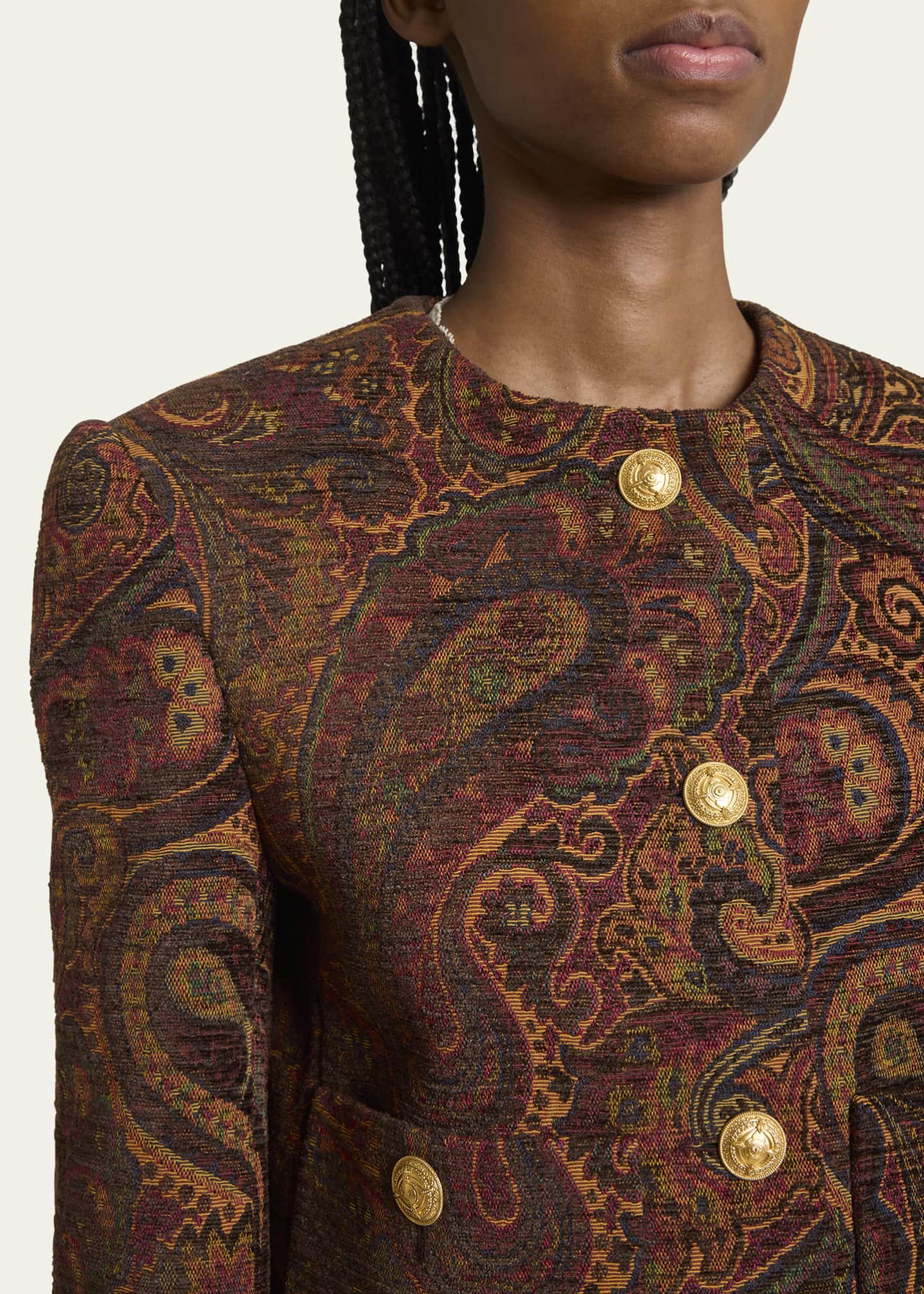 Chloe Paisley Velvet Single-Breasted Jacket Image 5 of 5