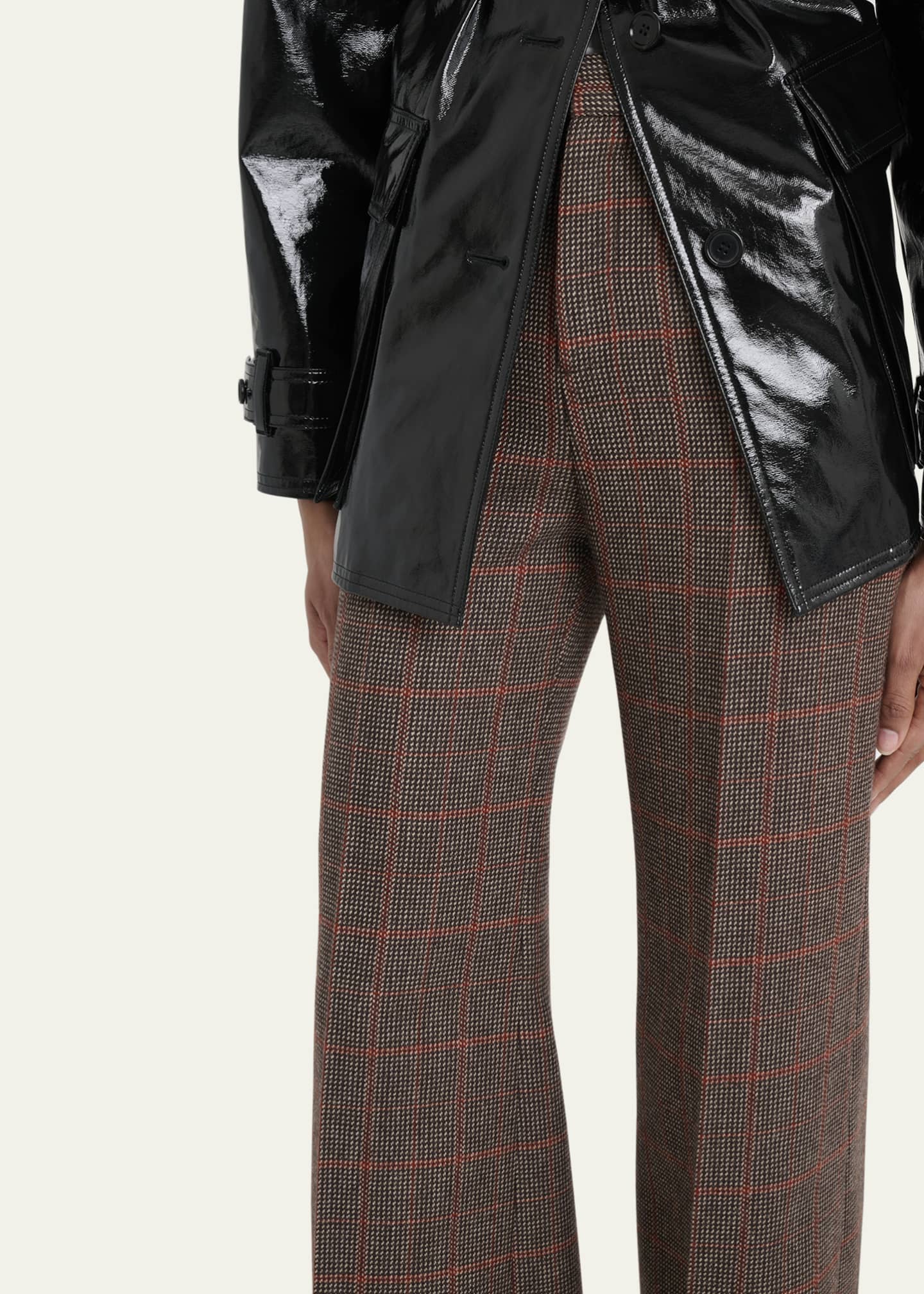 Chloe Plaid Wide-Leg Pants Image 5 of 5