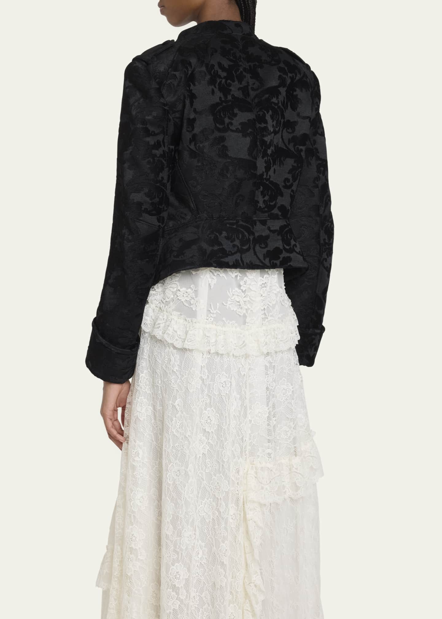 Chloe Jacquard Velvet Single-Breasted Jacket Image 3 of 5
