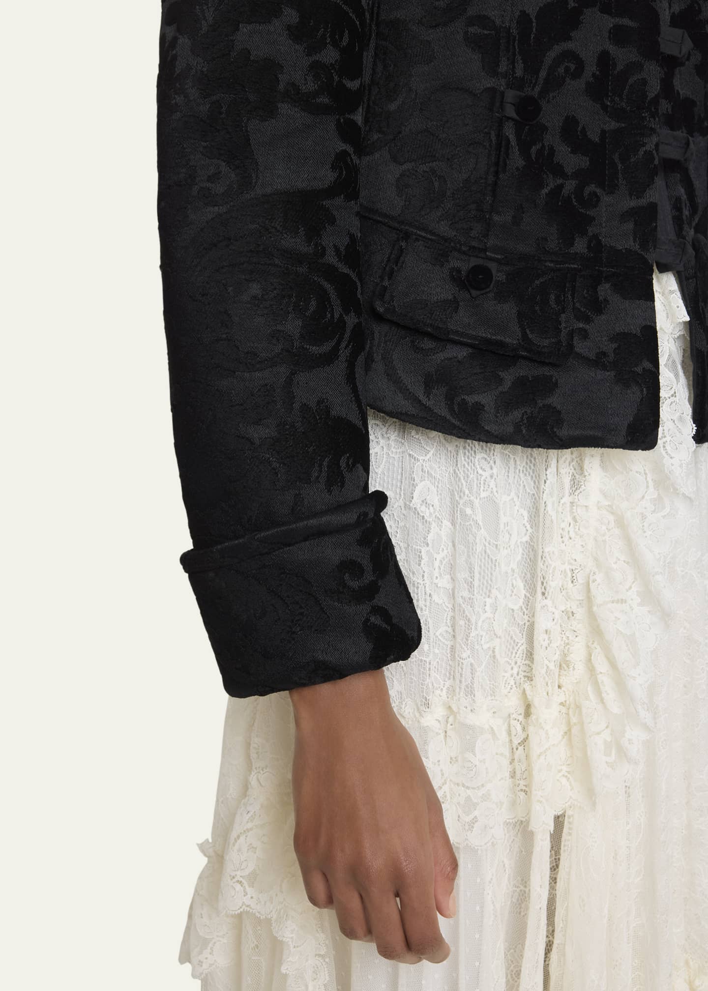 Chloe Jacquard Velvet Single-Breasted Jacket Image 5 of 5
