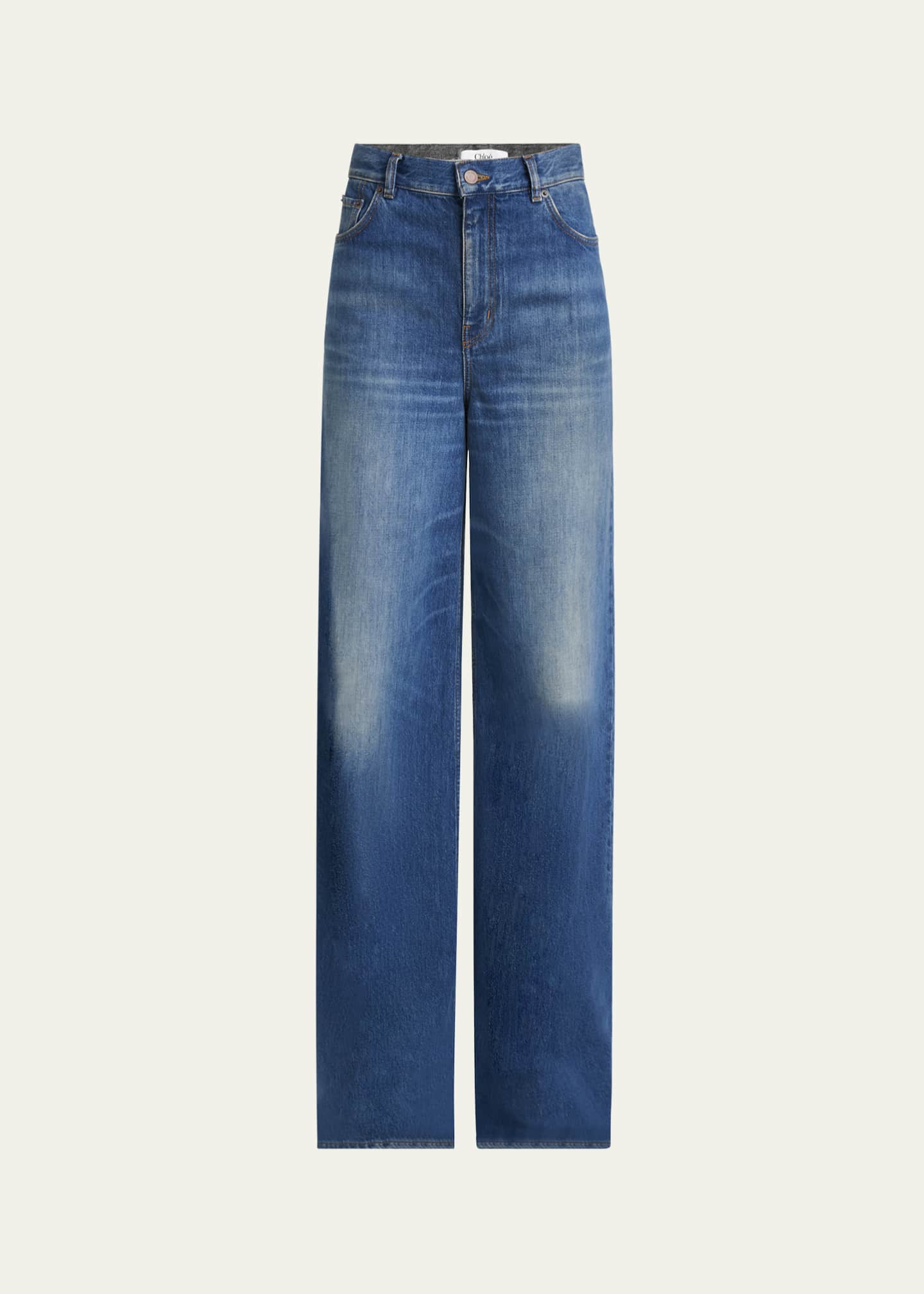 Chloe High-Rise Wide-Leg Palazzo Jeans Image 1 of 5
