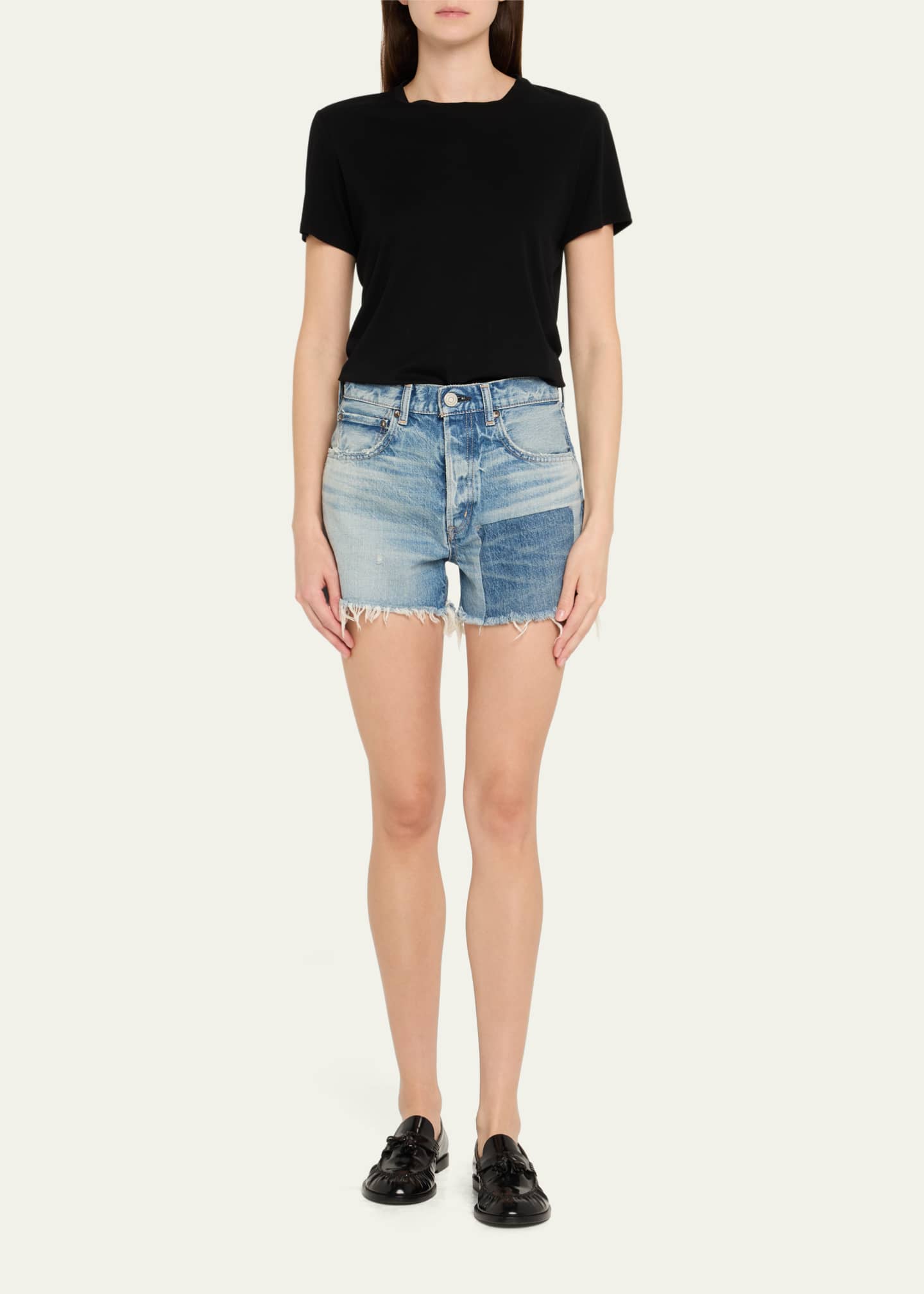 MOUSSY VINTAGE Cheswold Distressed Denim Shorts Image 2 of 5